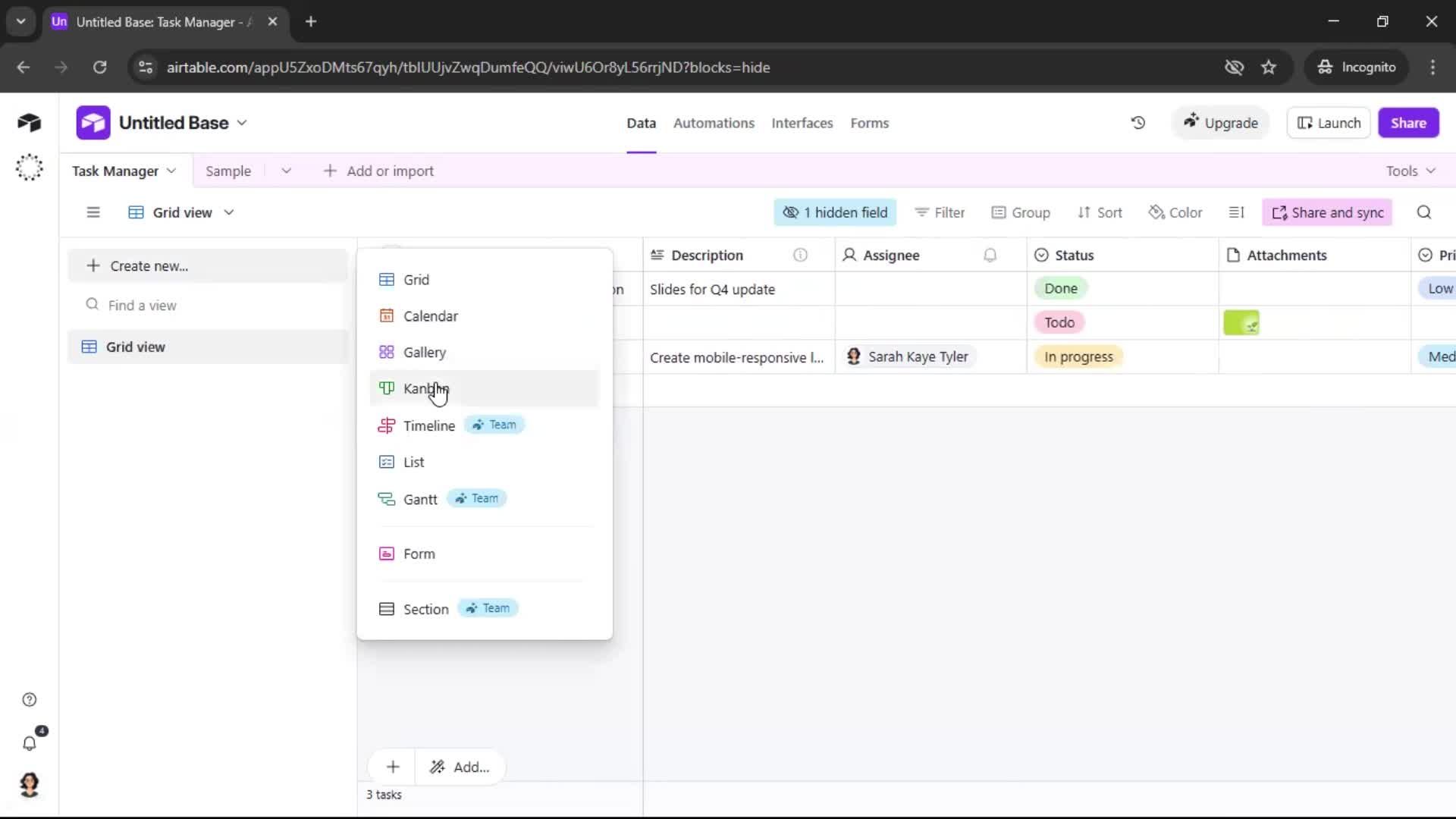 Creating a workspace screenshot