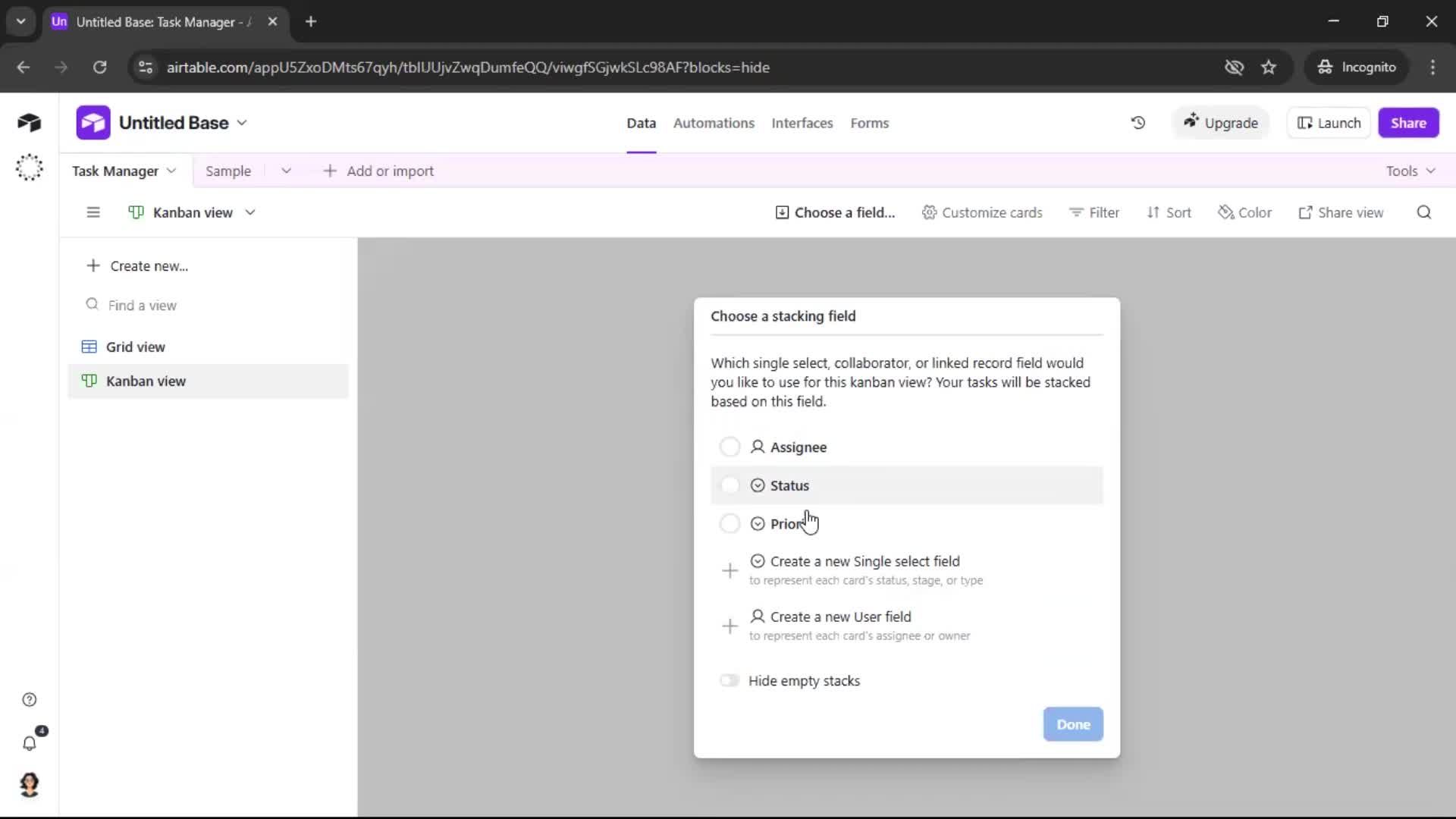 Creating a workspace screenshot