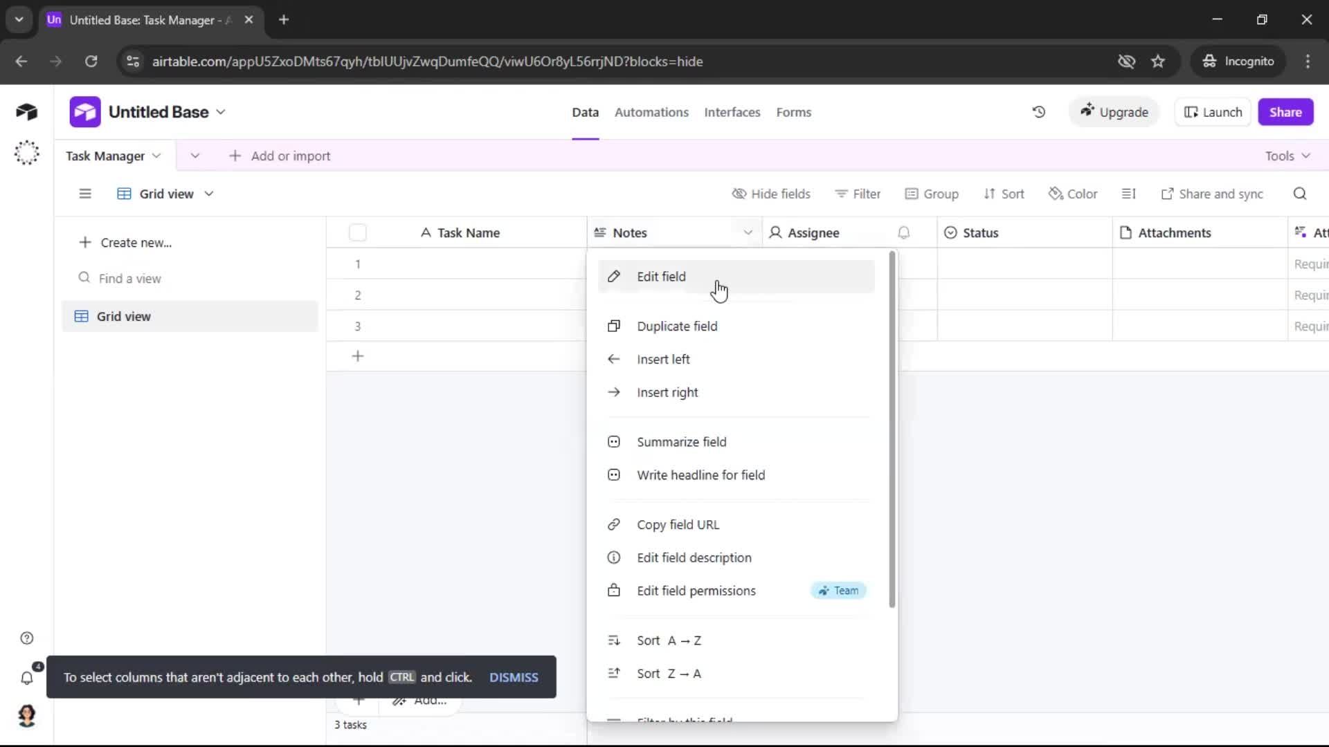Creating a workspace screenshot