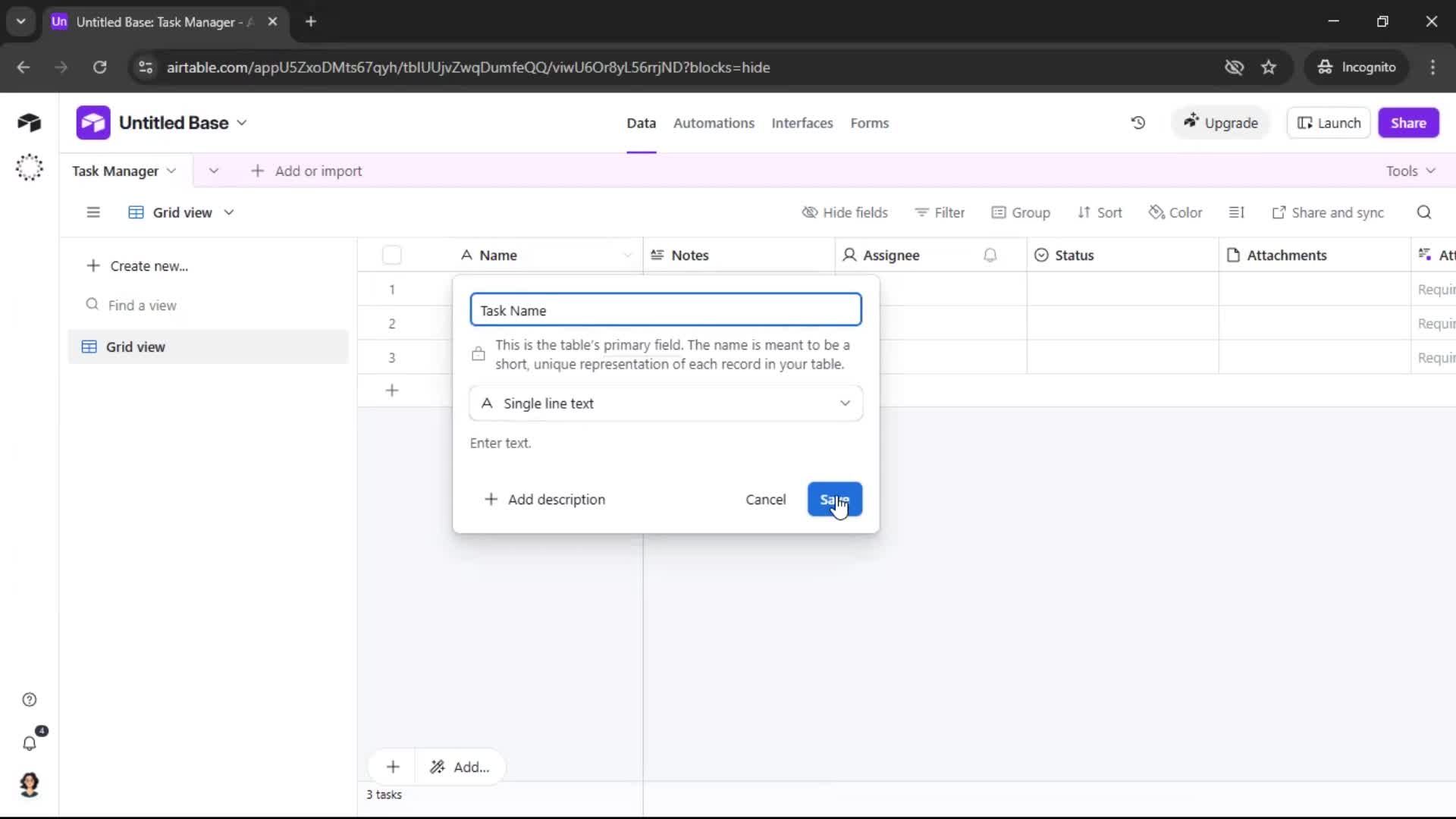 Creating a workspace screenshot