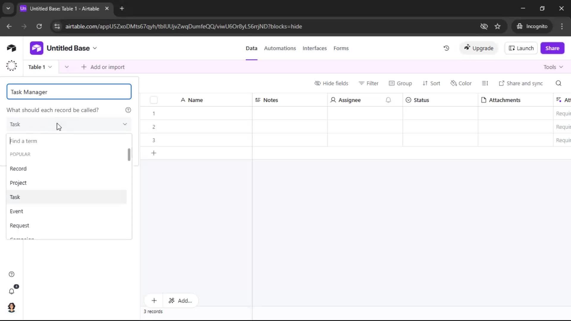 Creating a workspace screenshot
