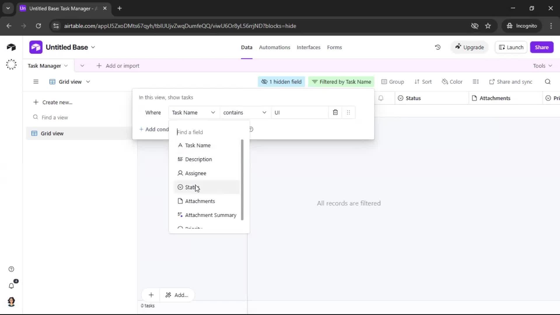 Creating a workspace screenshot