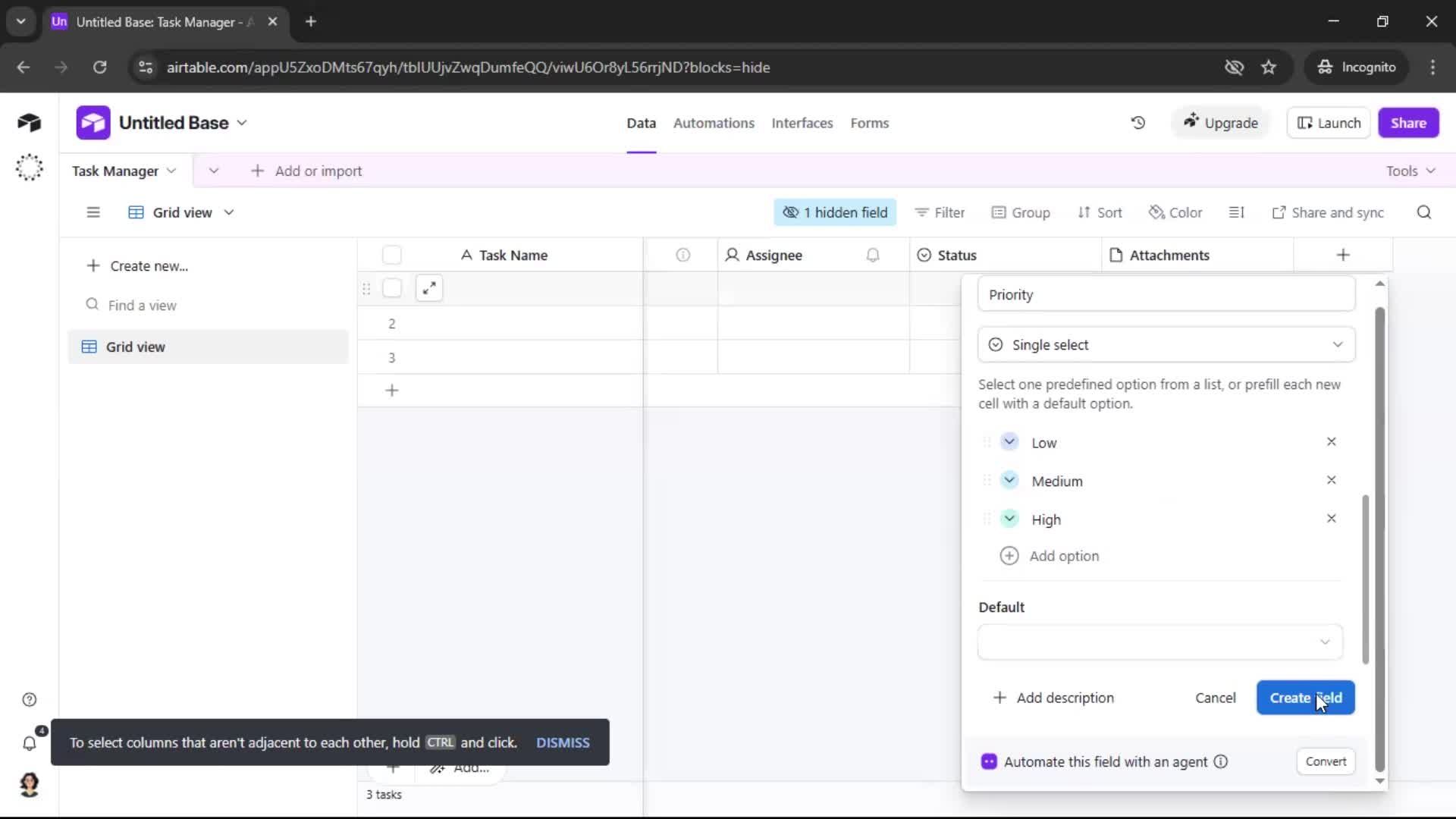 Creating a workspace screenshot