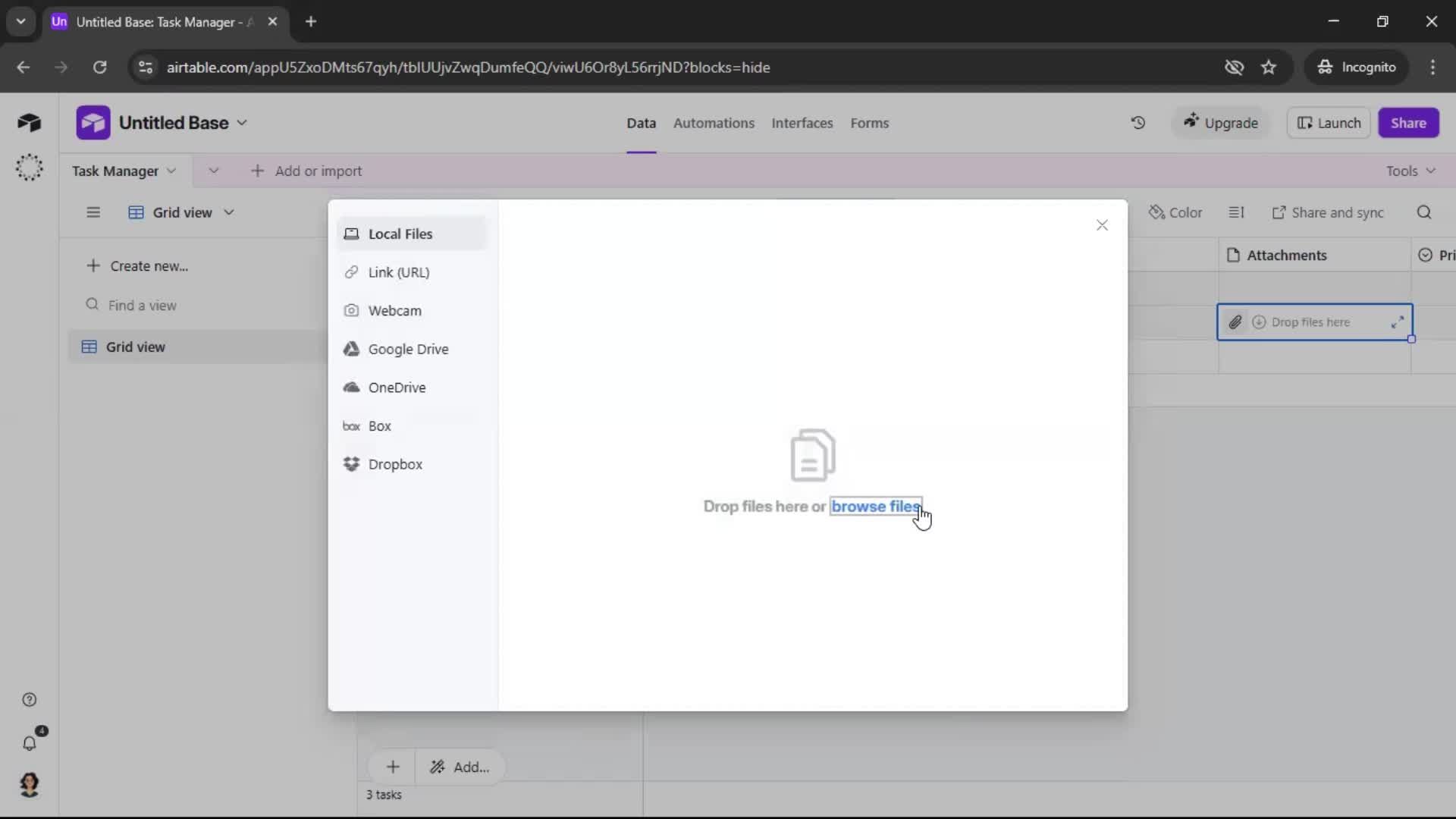 Creating a workspace screenshot