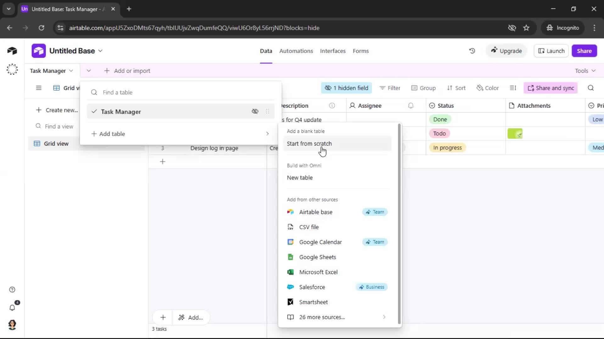 Creating a workspace screenshot