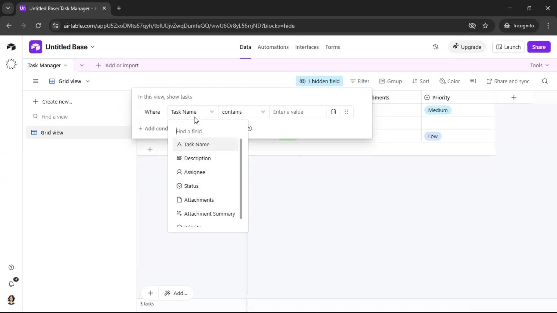 Creating a workspace screenshot