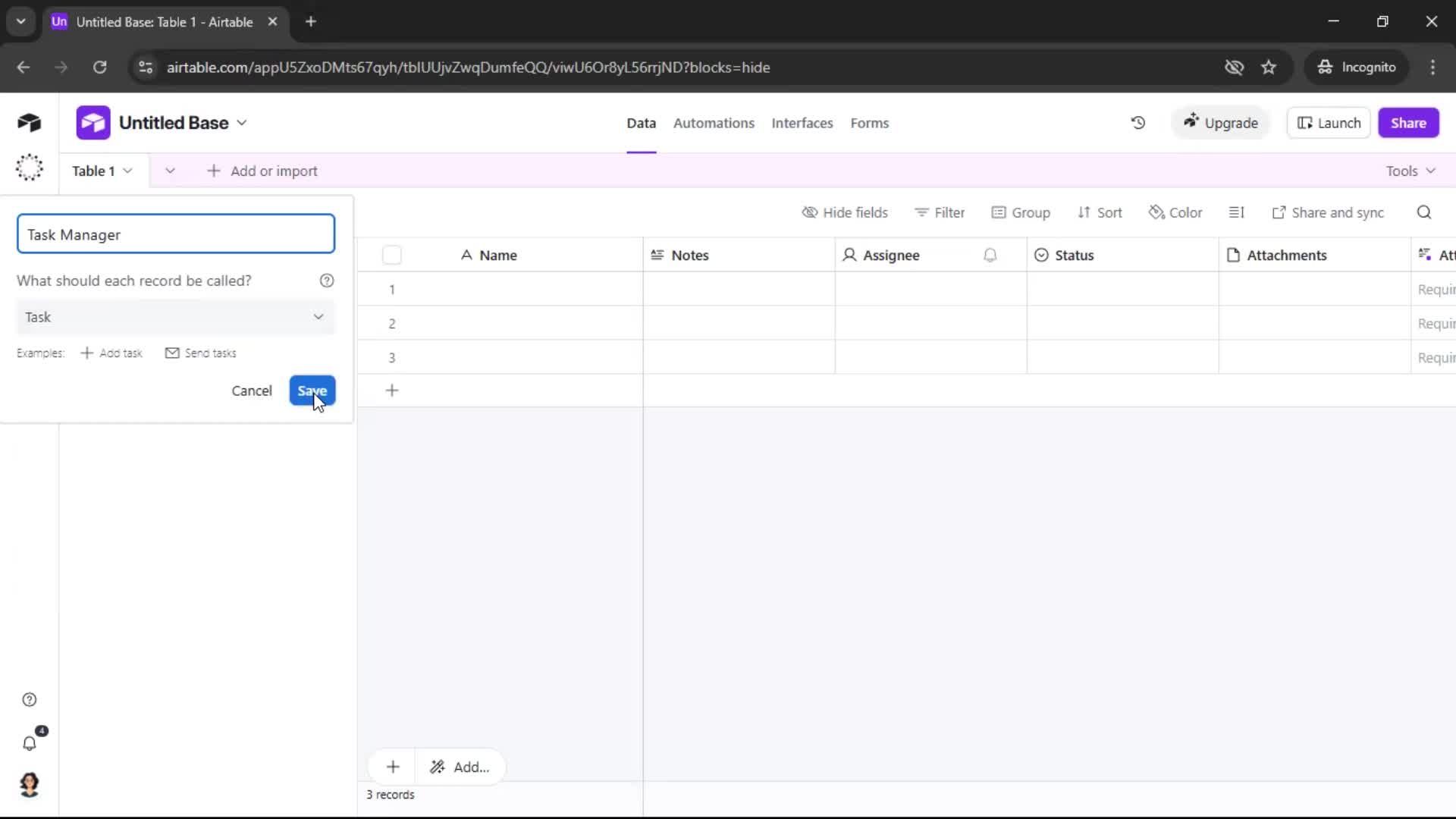 Creating a workspace screenshot