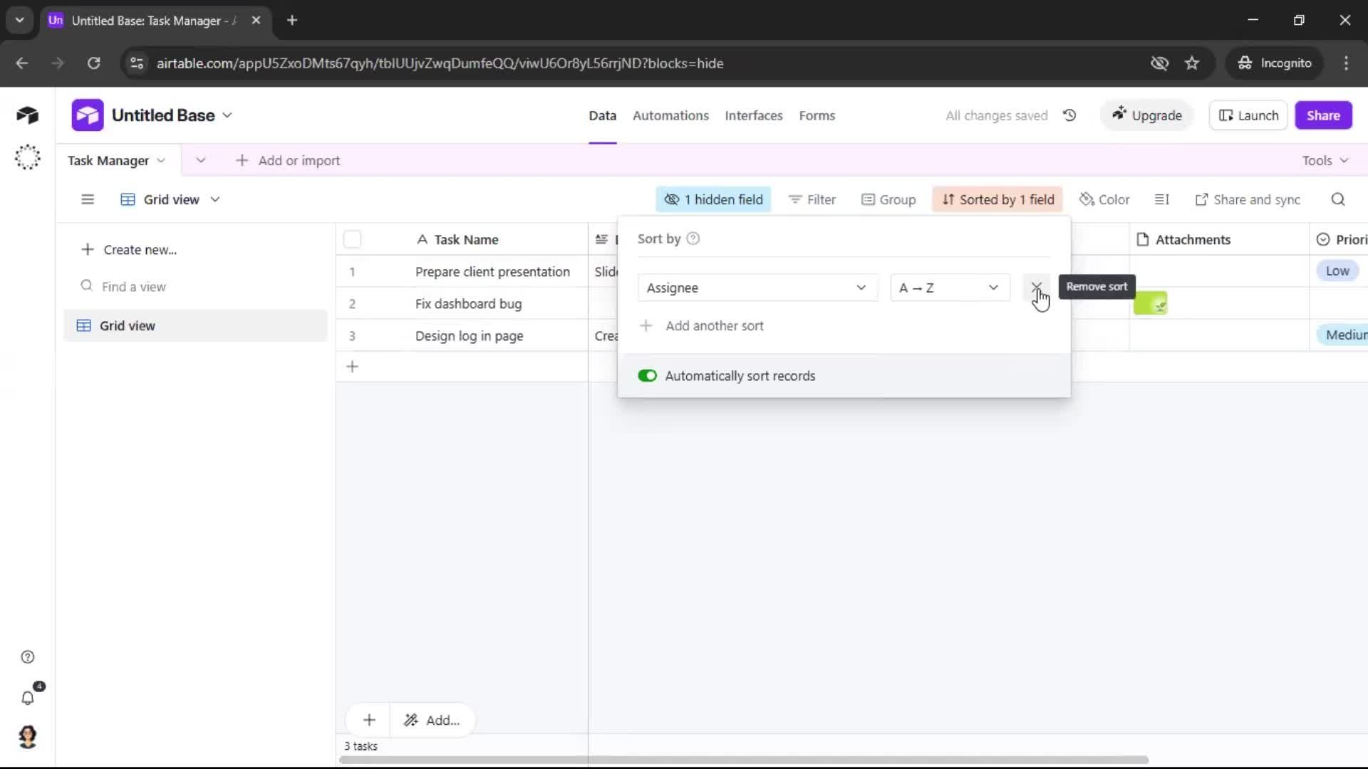 Creating a workspace screenshot