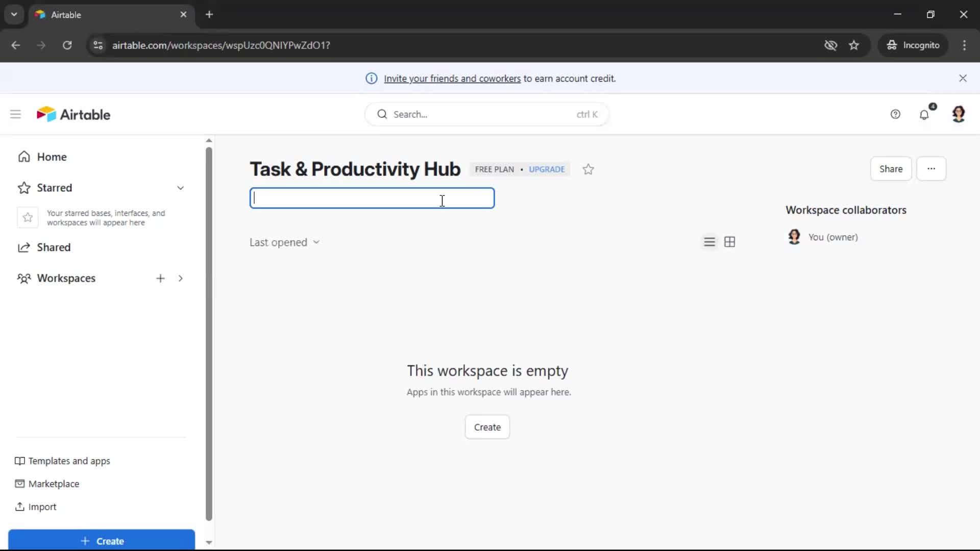Creating a workspace screenshot