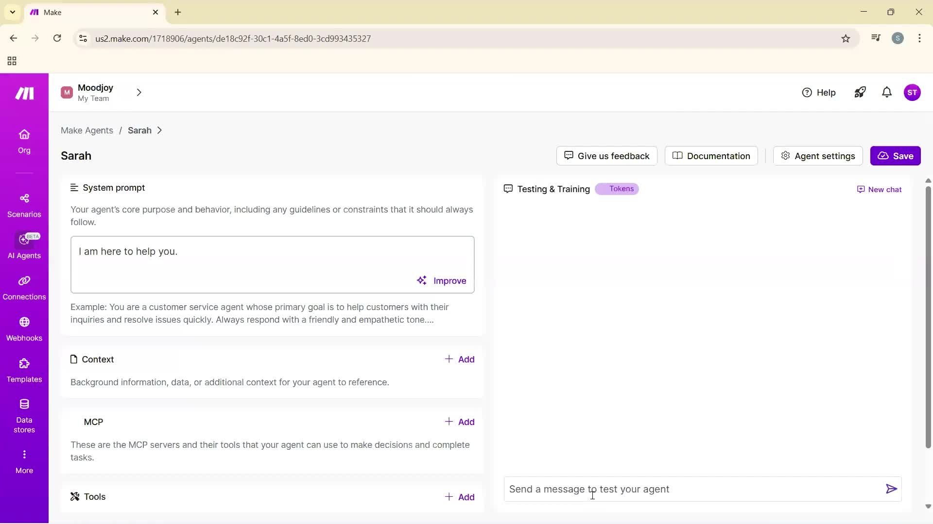 Finding an agent screenshot