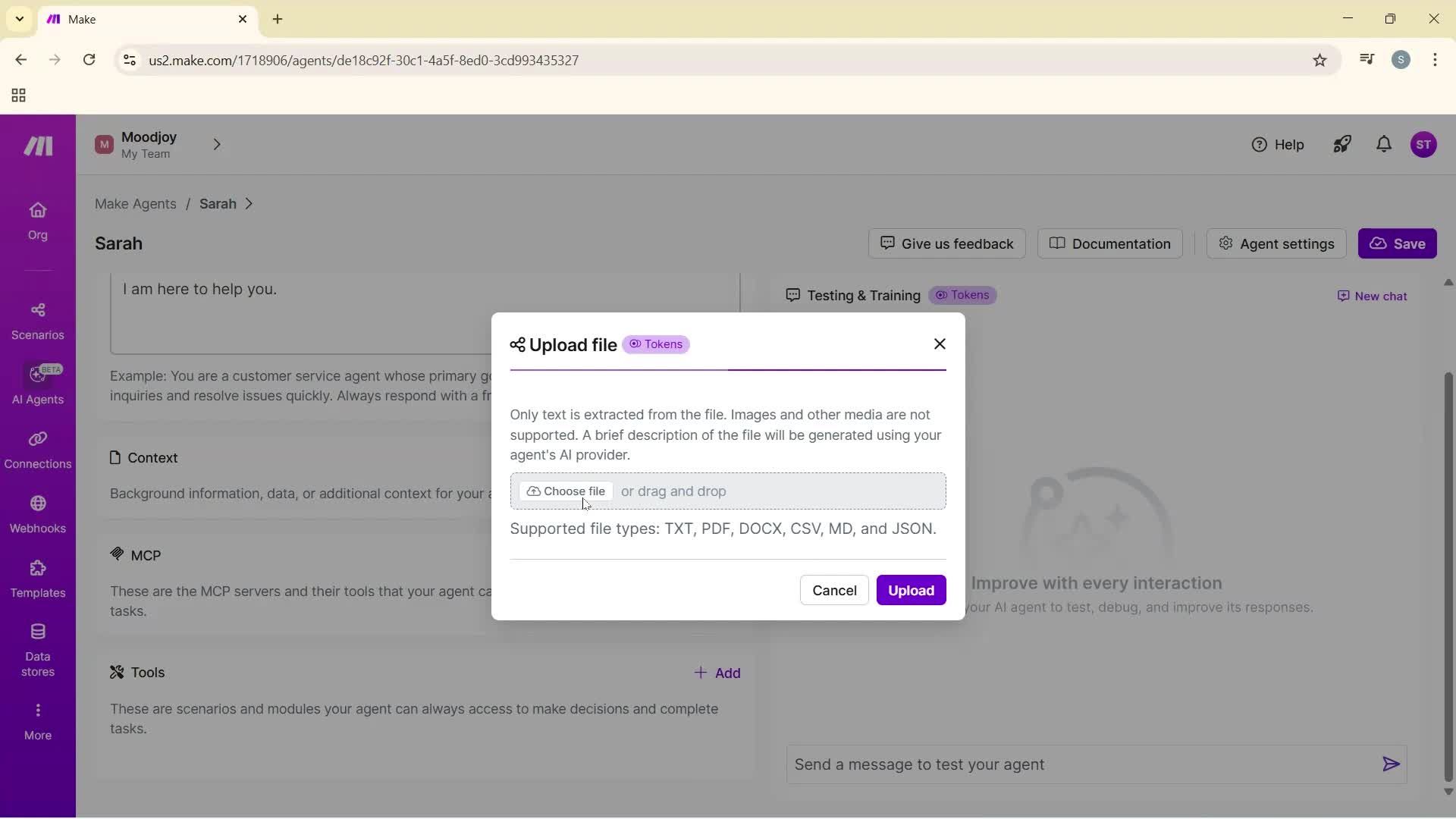 Finding an agent screenshot
