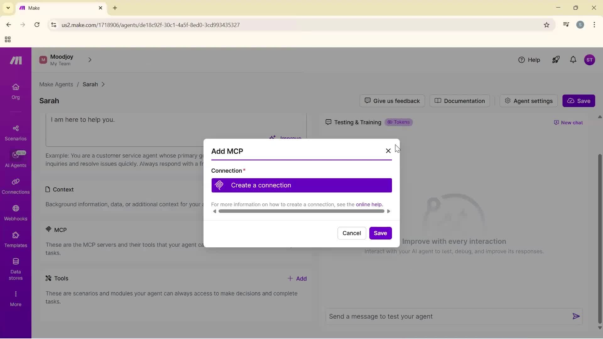 Finding an agent screenshot
