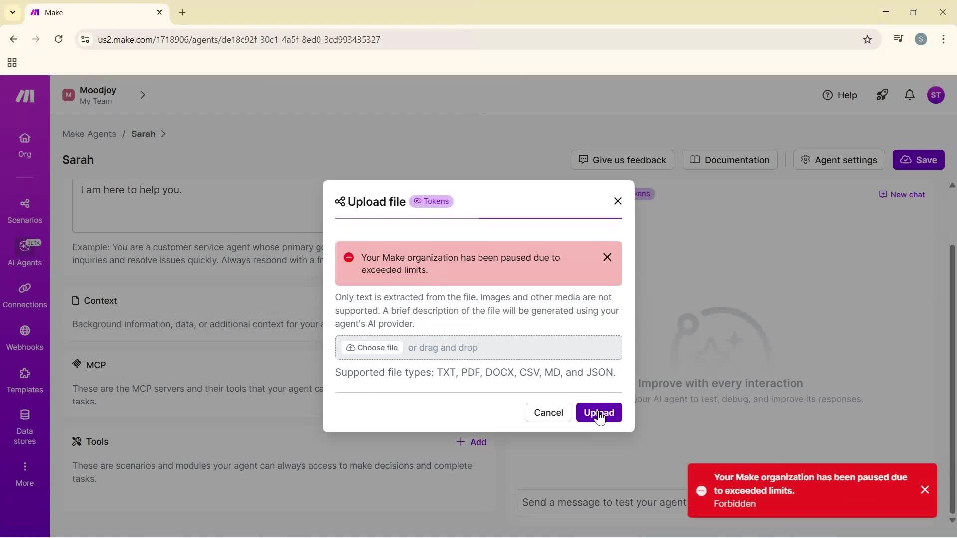 Finding an agent screenshot