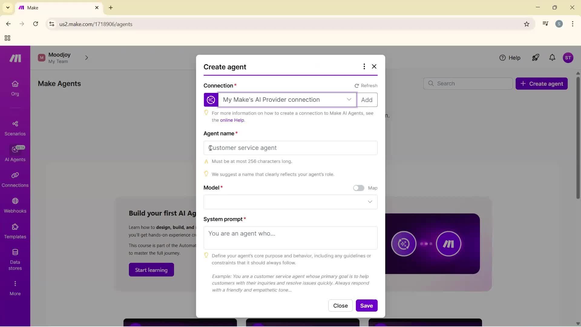 Finding an agent screenshot