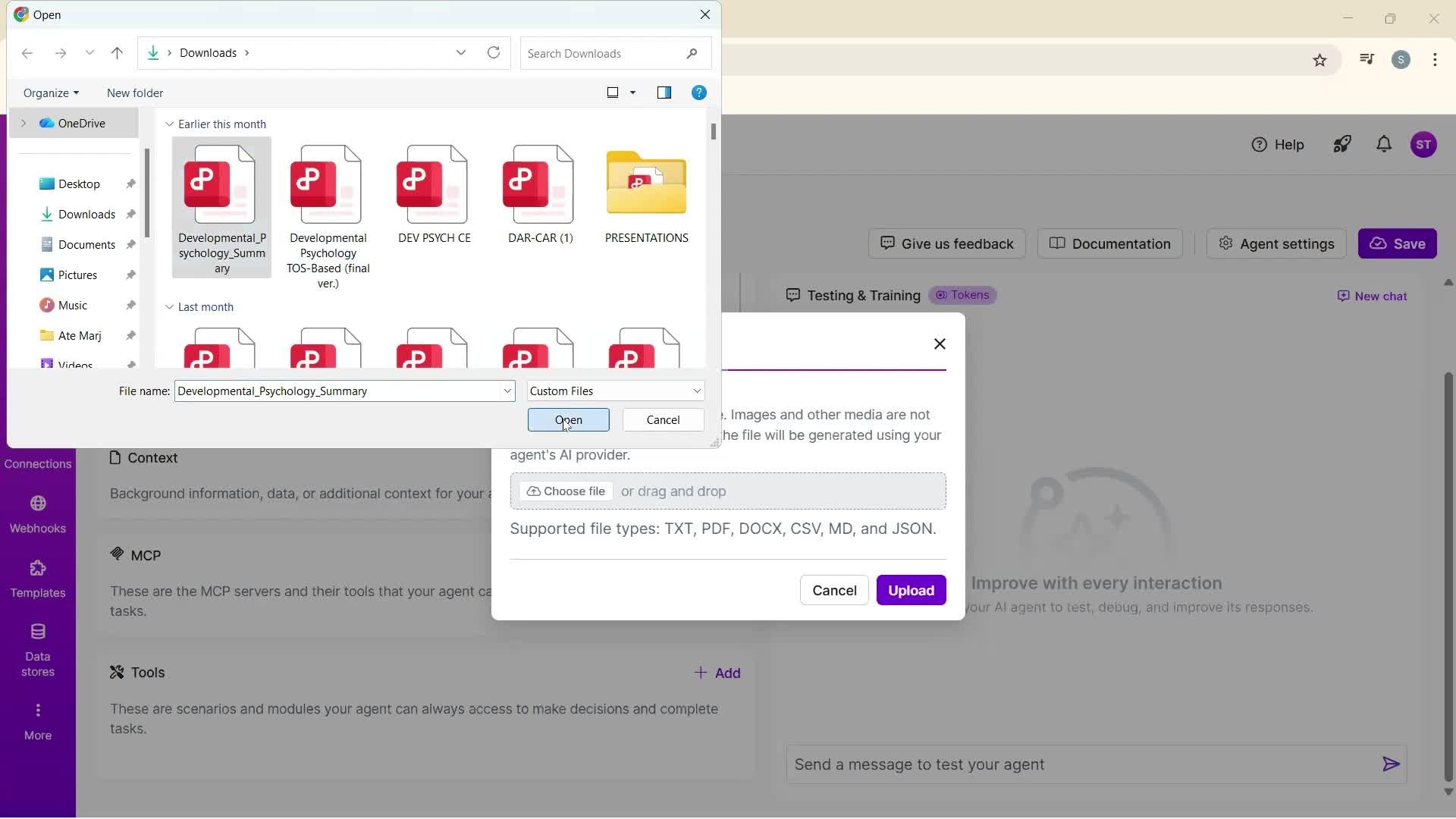 Finding an agent screenshot
