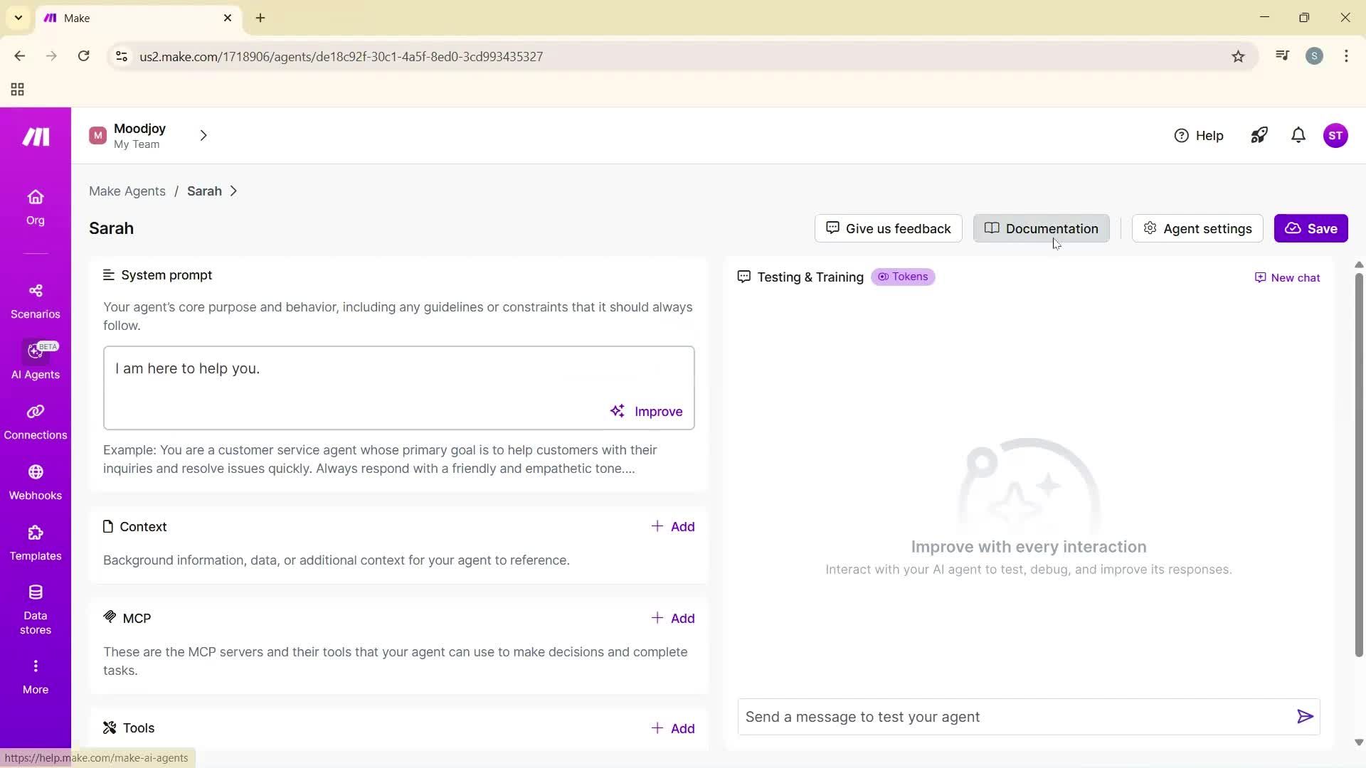Finding an agent screenshot