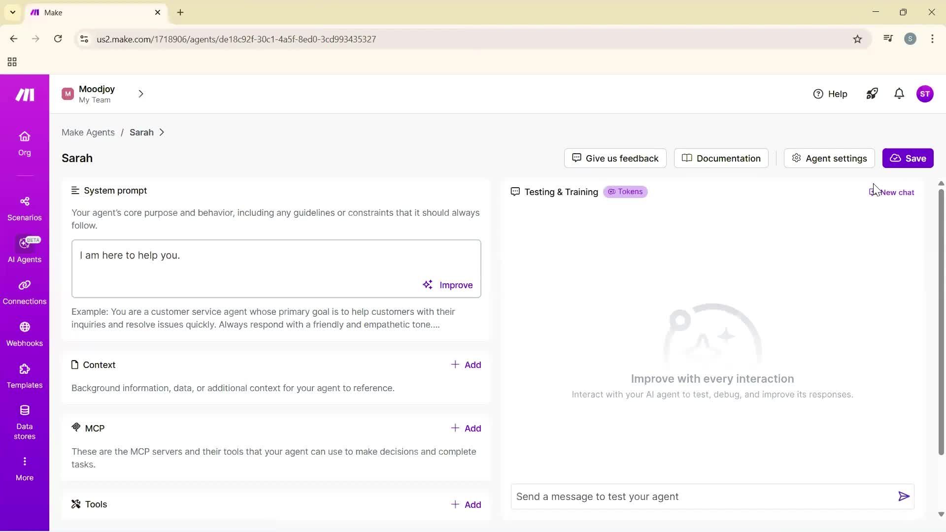 Finding an agent screenshot