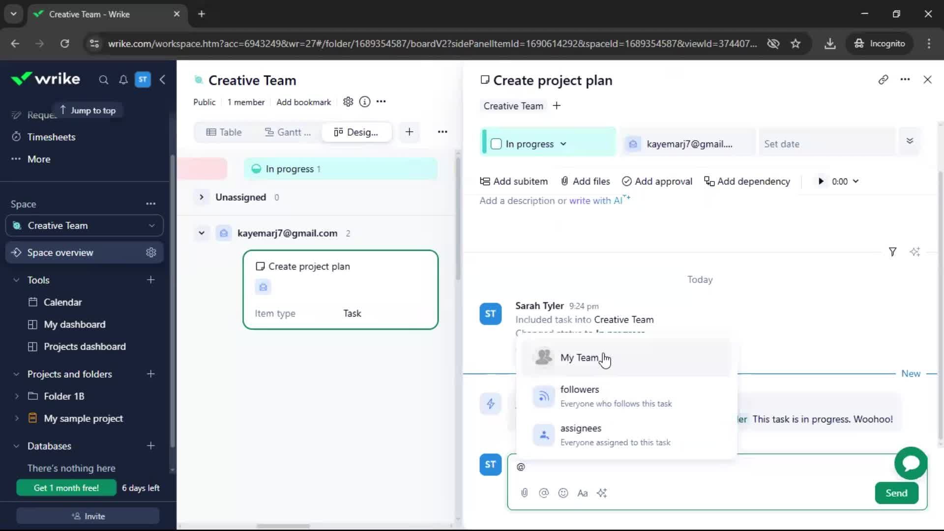 Creating an automation workflow screenshot