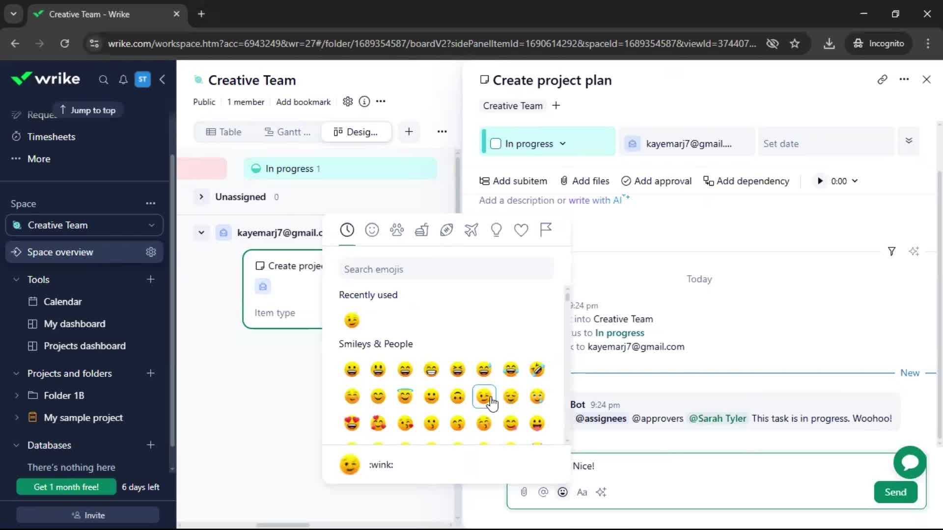 Creating an automation workflow screenshot