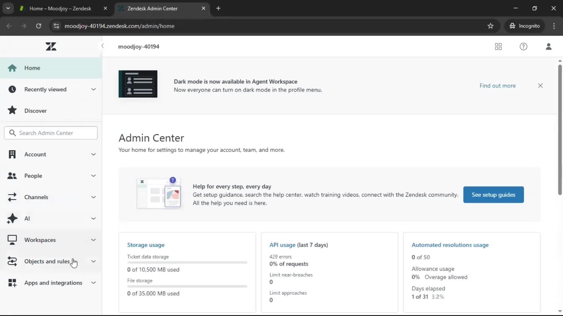 Creating an automation workflow screenshot