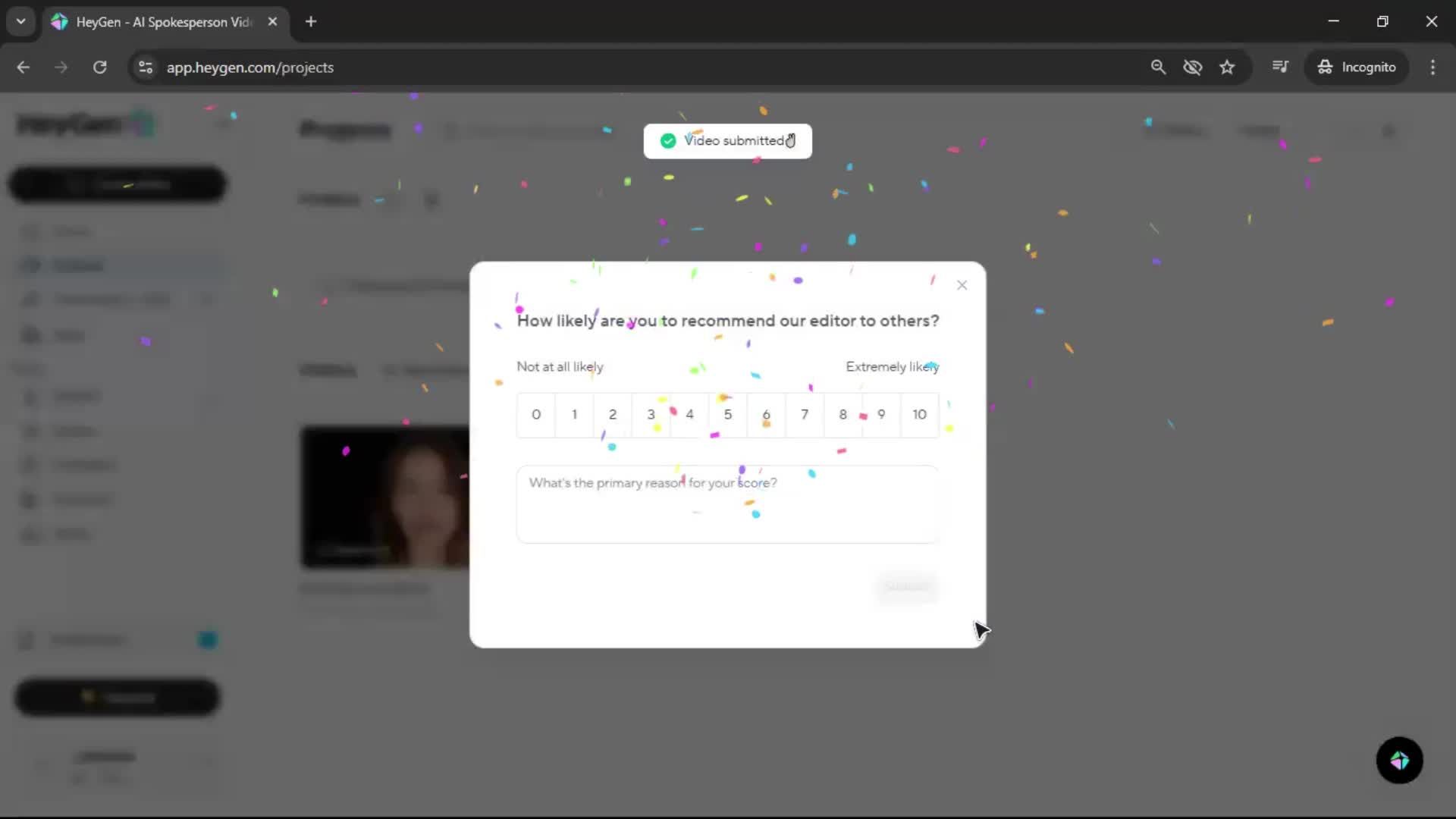 Creating an avatar screenshot