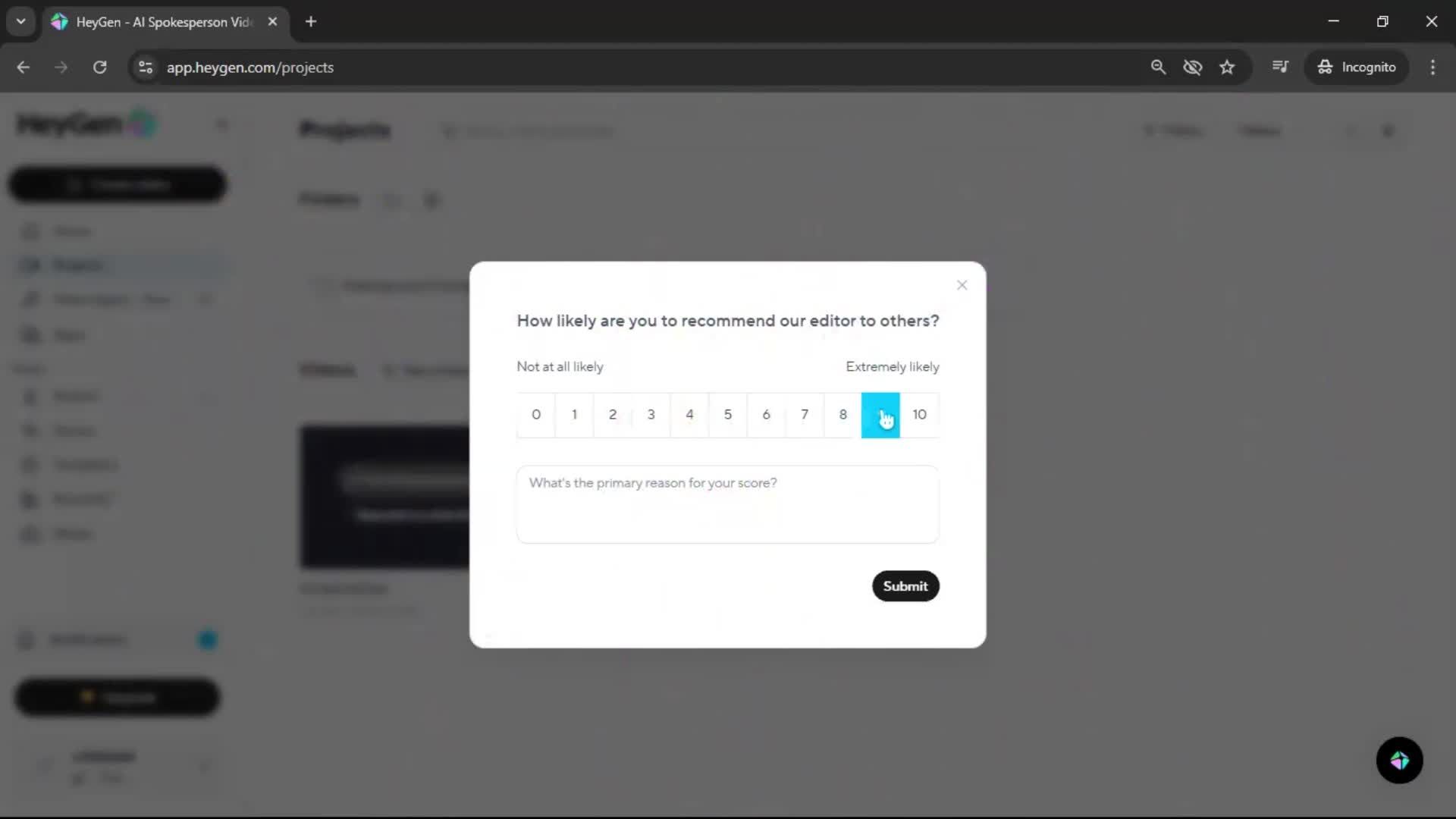 Creating an avatar screenshot