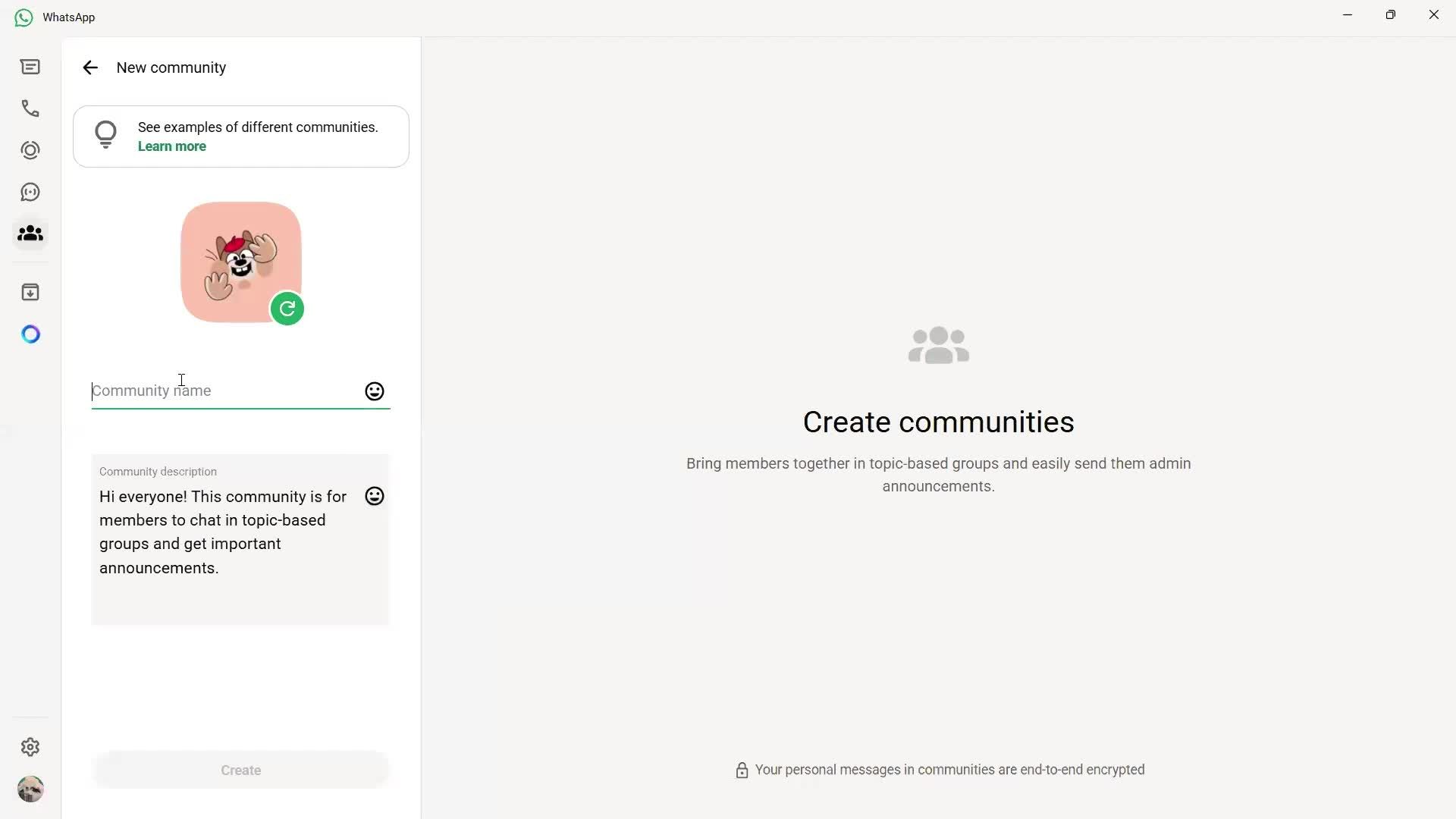 Creating a community screenshot