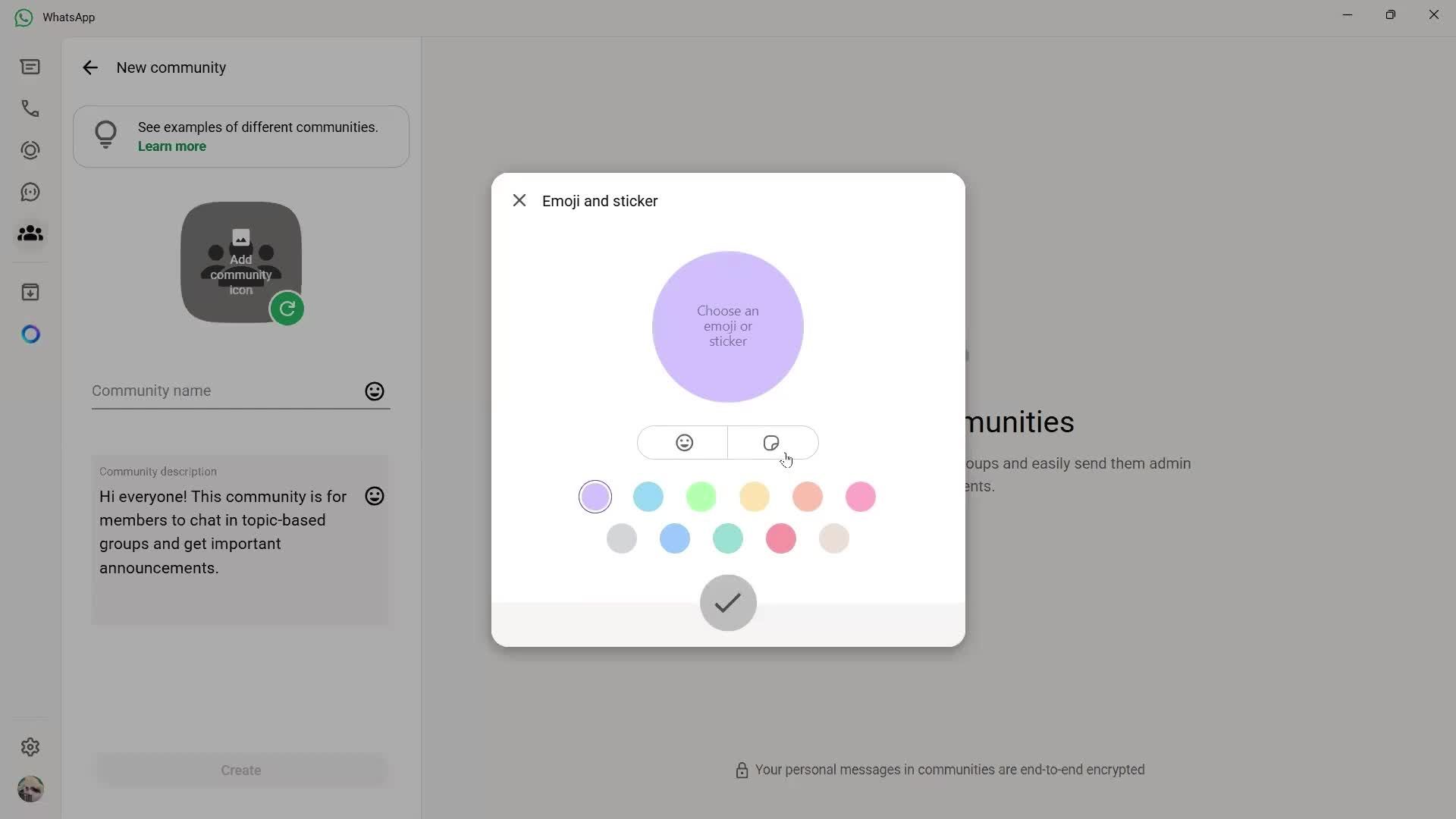 Creating a community screenshot