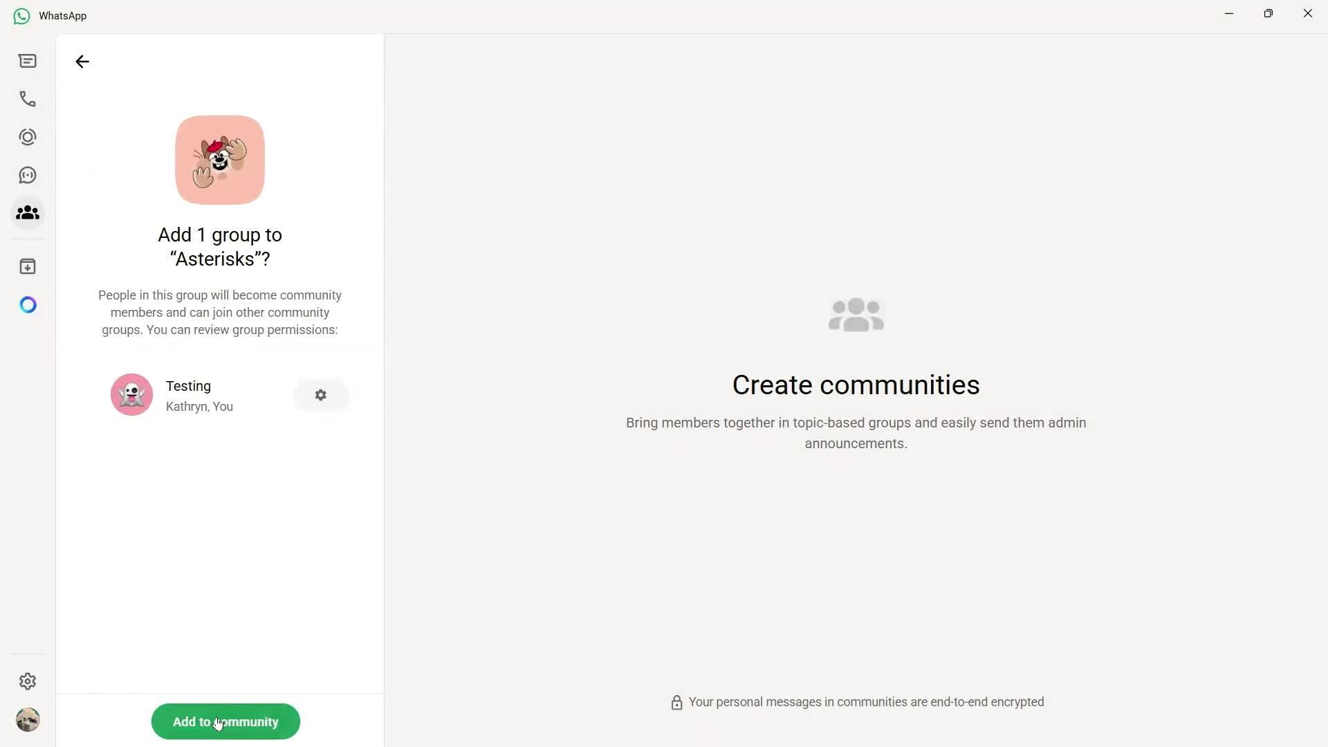 Creating a community screenshot