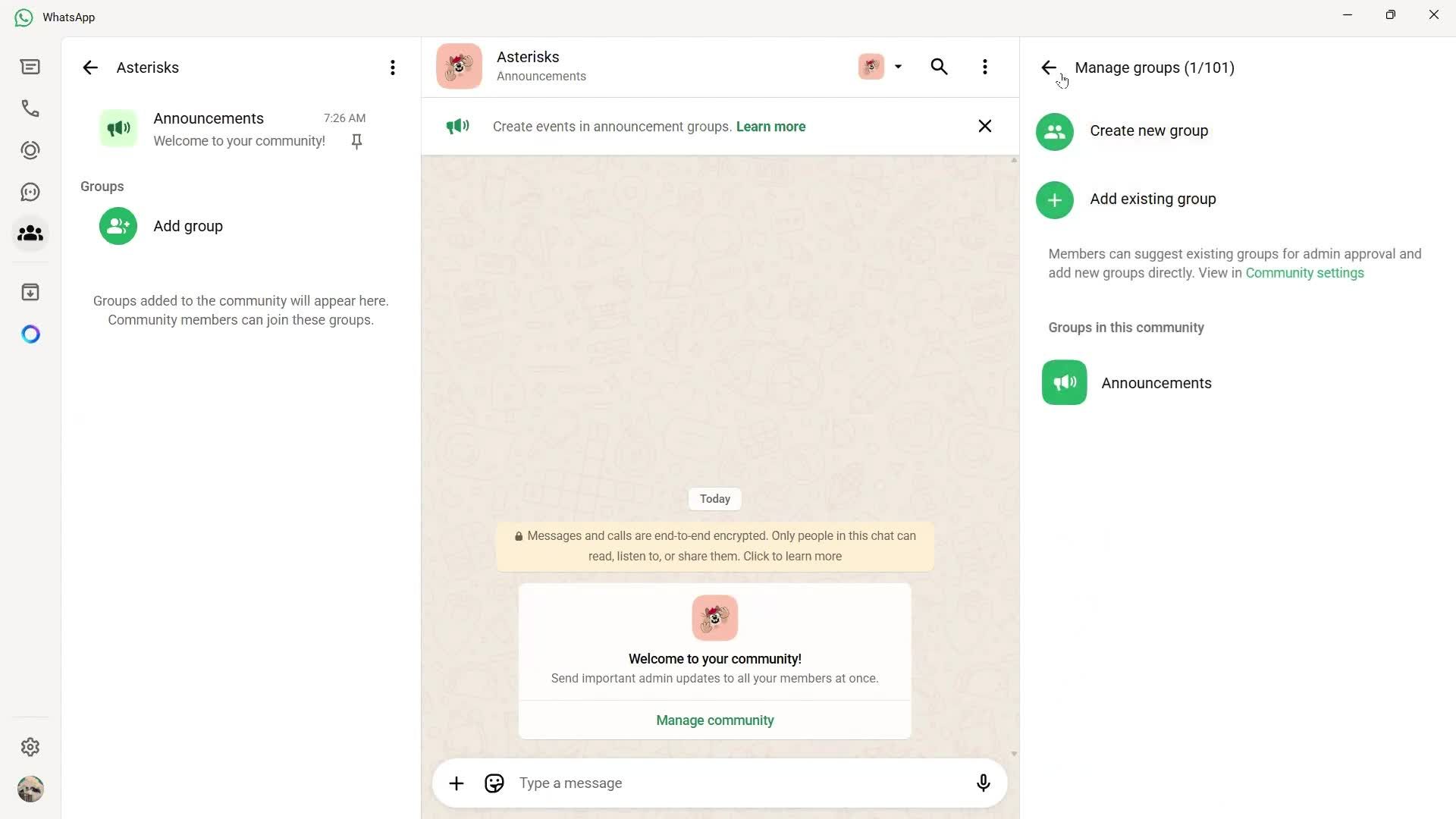 Creating a community screenshot