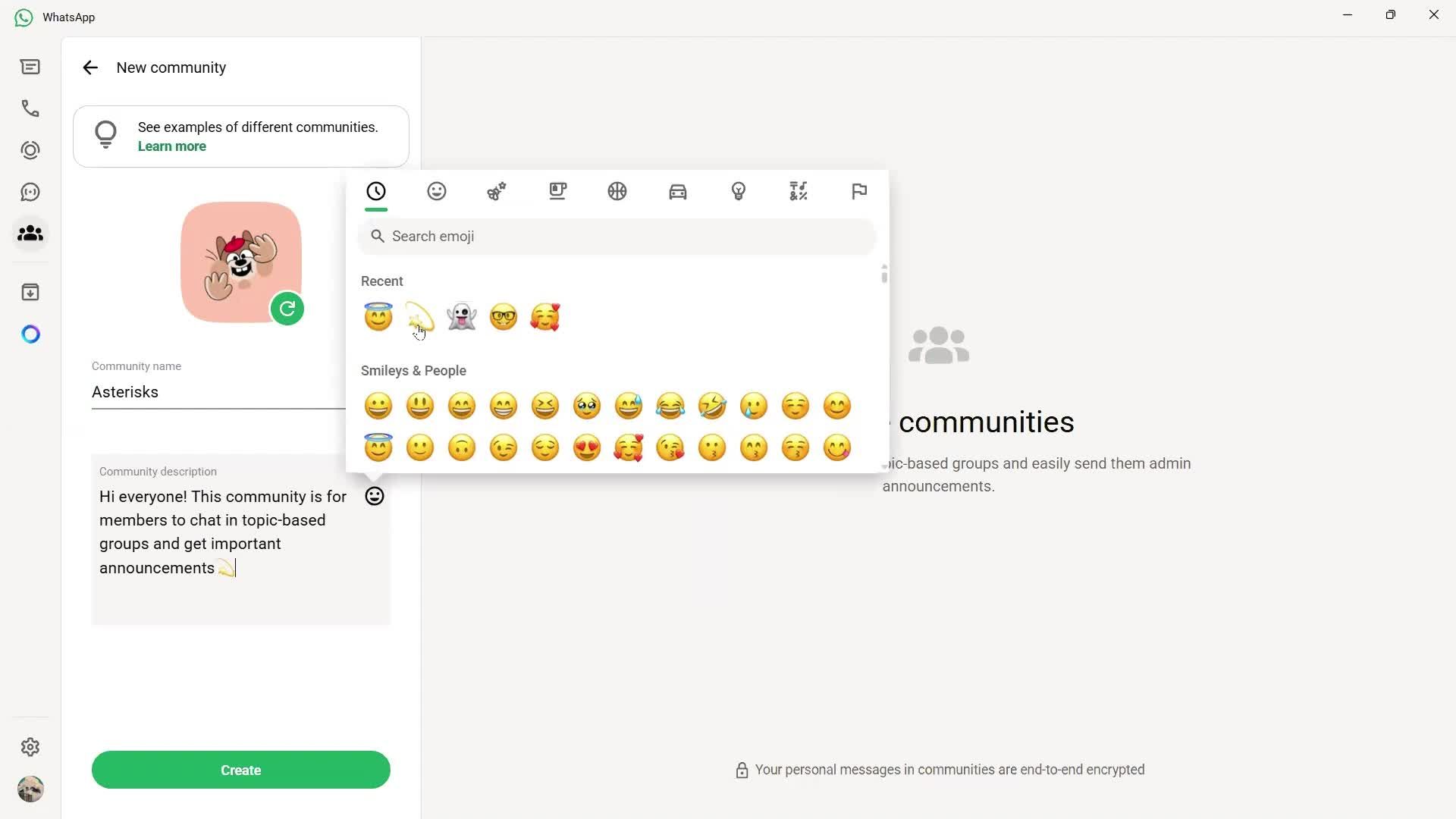 Creating a community screenshot