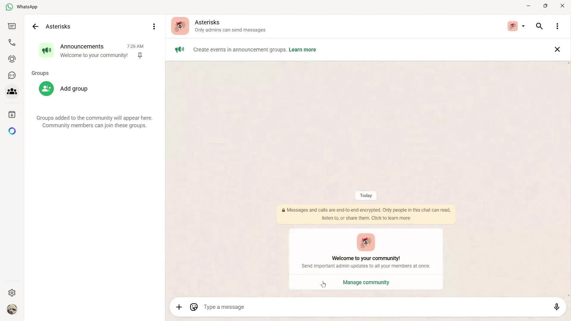 Creating a community screenshot