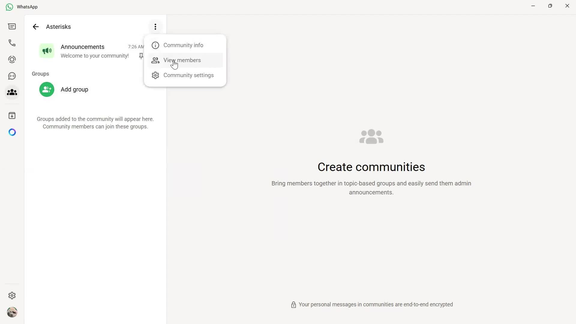 Creating a community screenshot