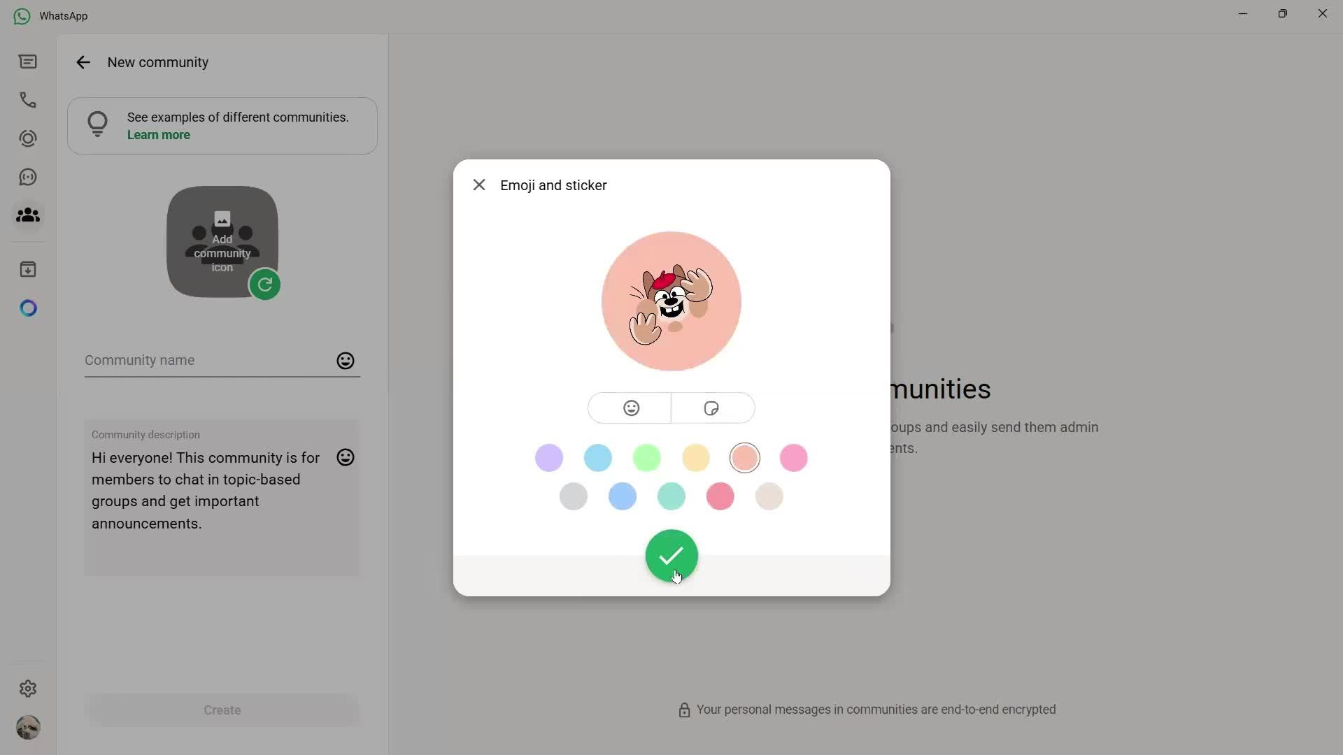 Creating a community screenshot