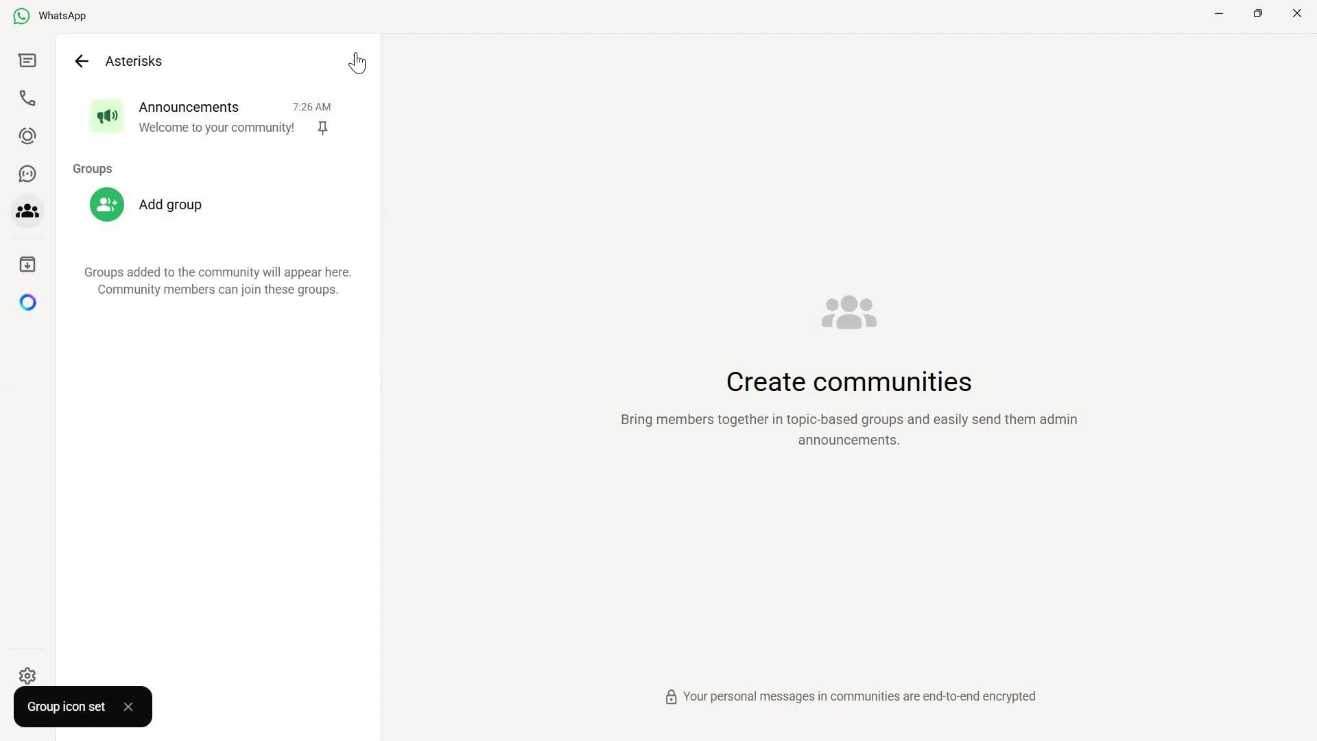Creating a community screenshot