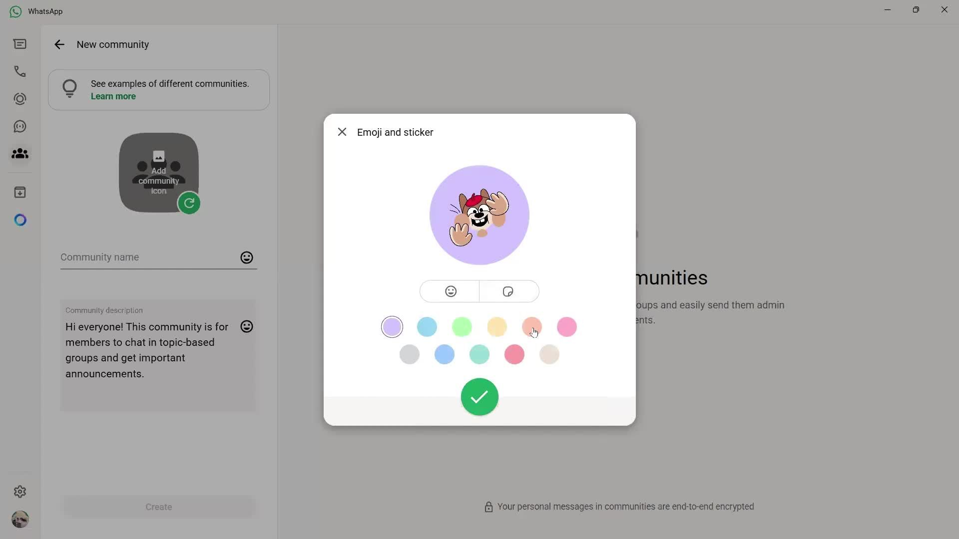 Creating a community screenshot