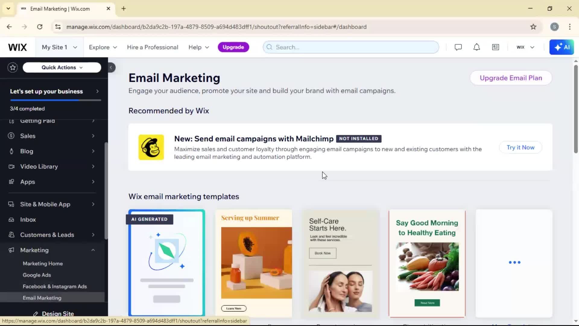 Creating an email campaign on Wix video thumbnail