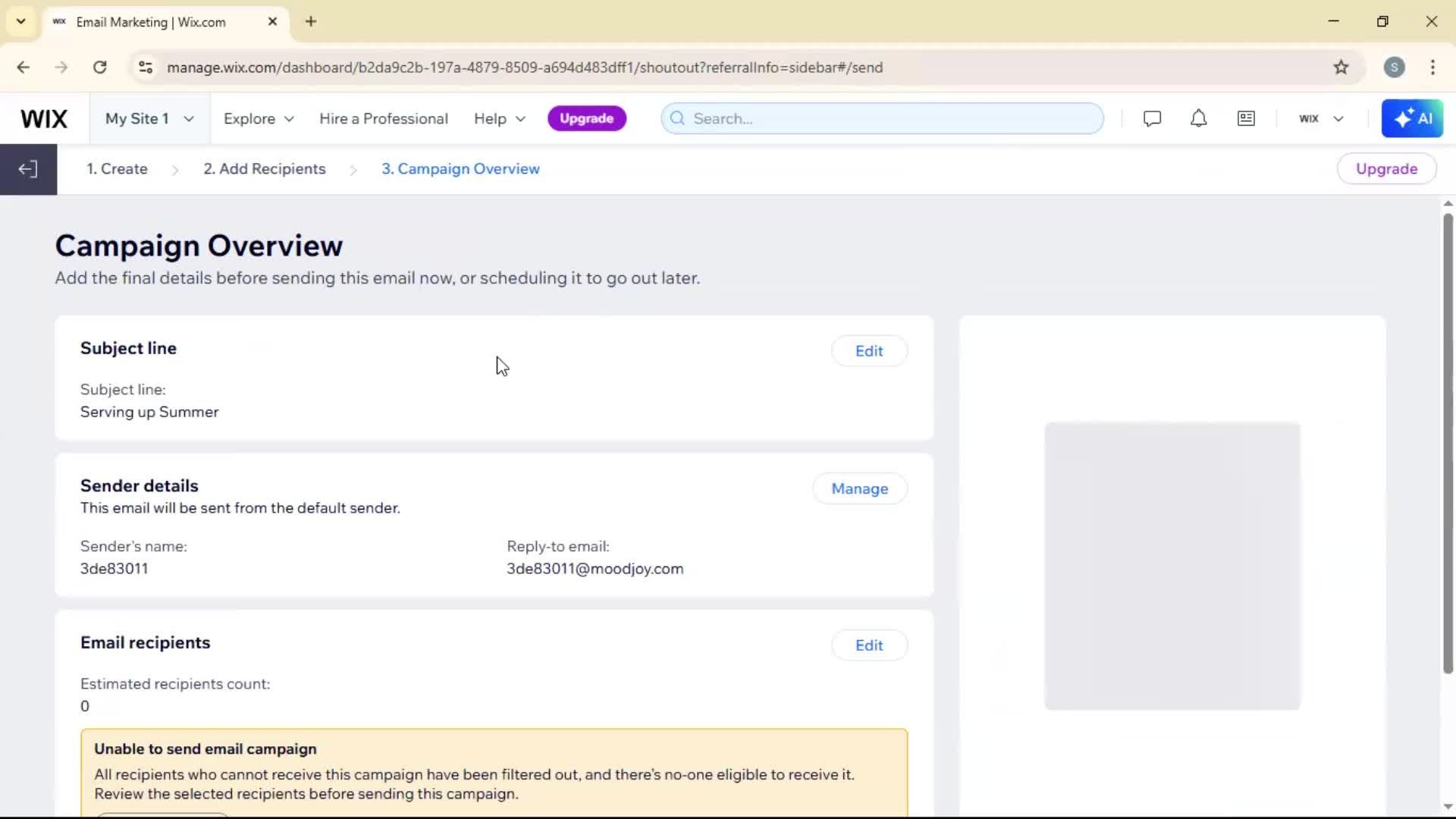 Creating an email campaign on Wix video thumbnail