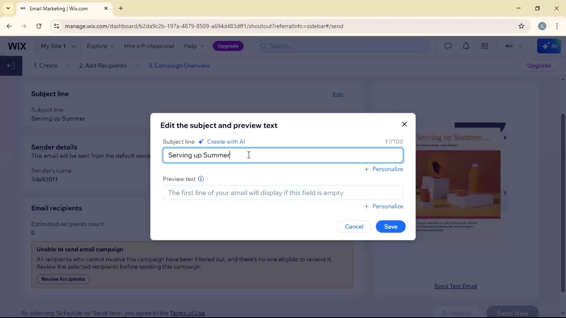 Creating an email campaign on Wix video thumbnail