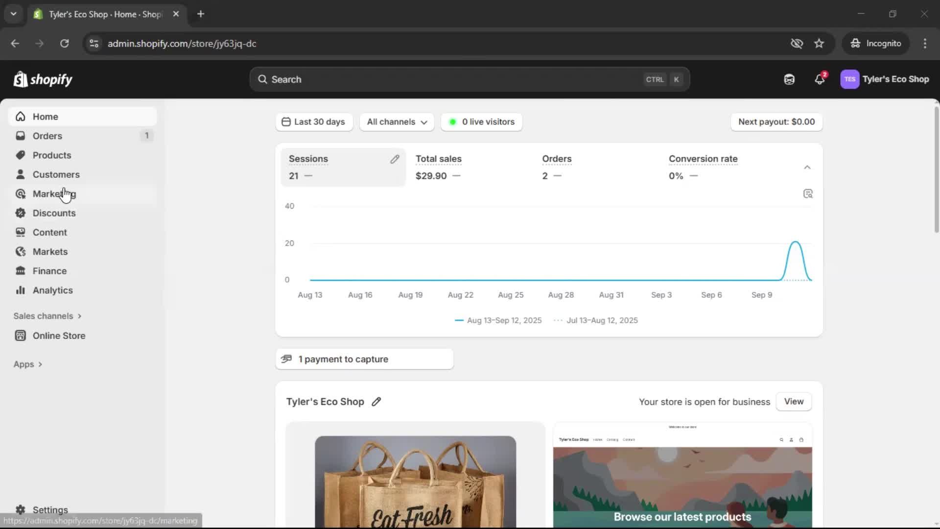 Creating an email campaign on Shopify video thumbnail