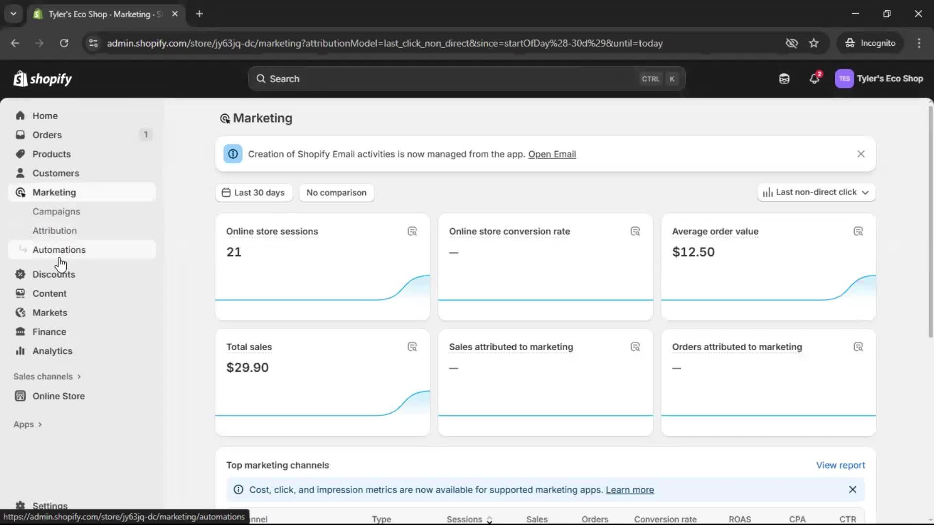Creating an email campaign on Shopify video thumbnail
