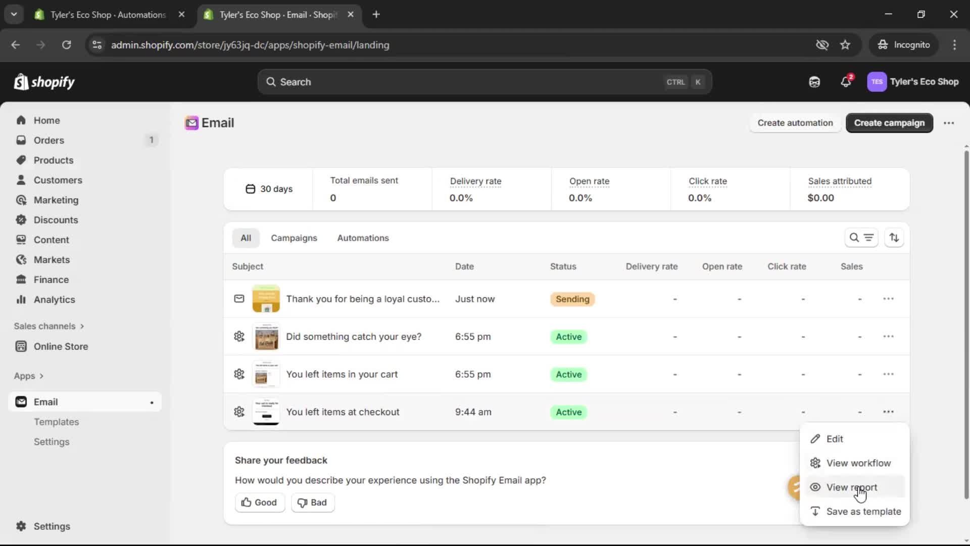 Creating an email campaign on Shopify video thumbnail