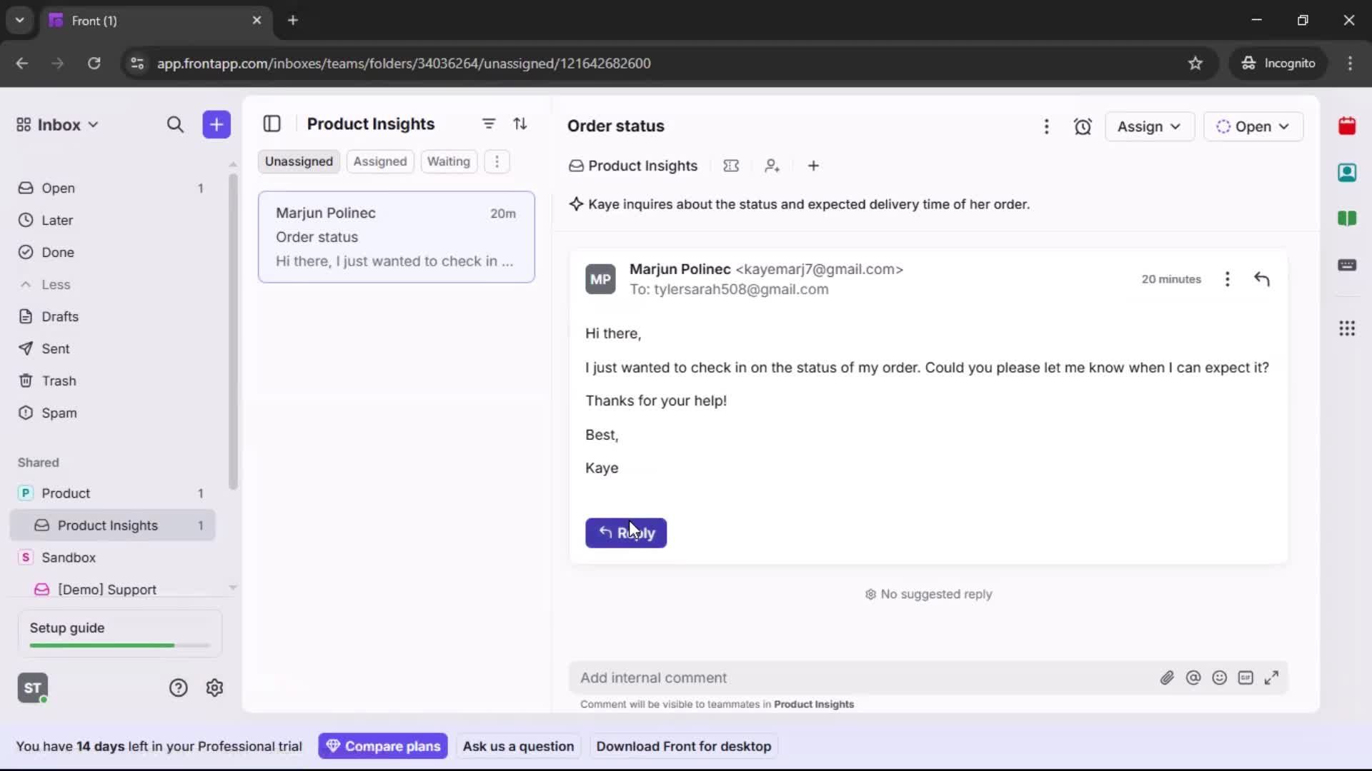 Creating a template screenshot