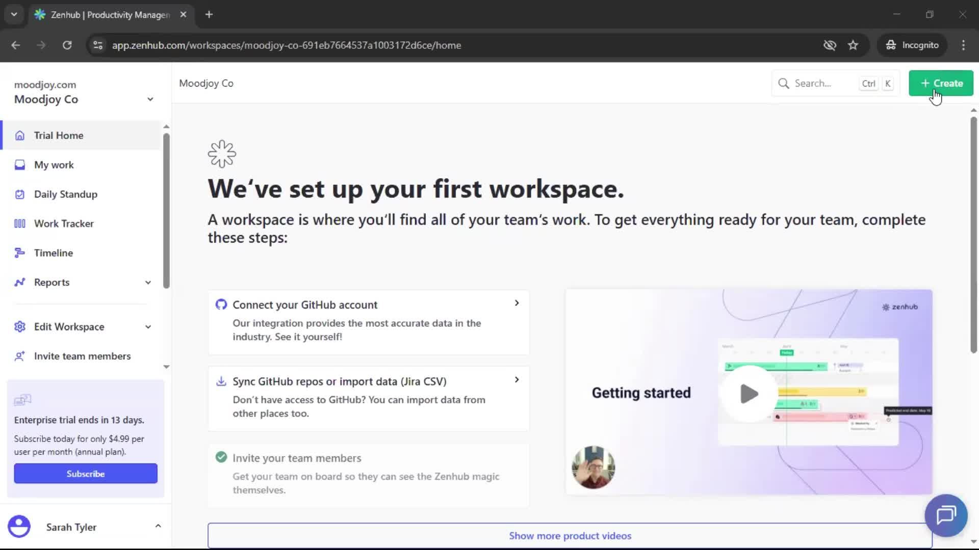 Creating new issue screenshot