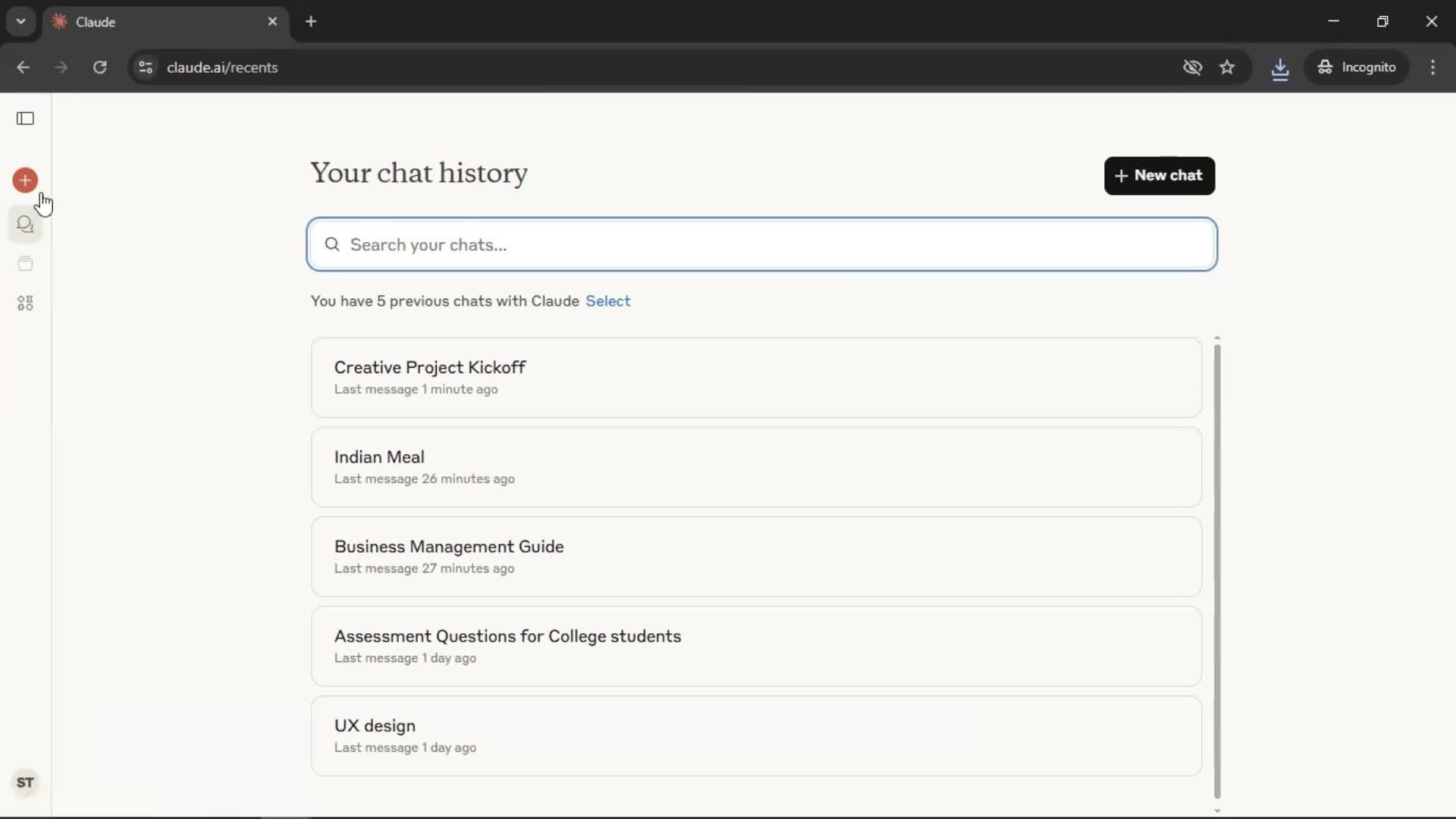 Creating artifacts screenshot