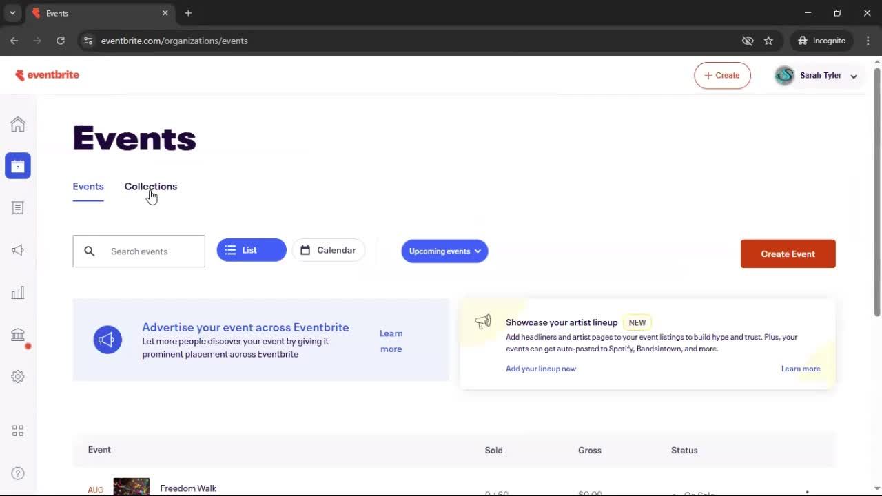 Creating a collection screenshot