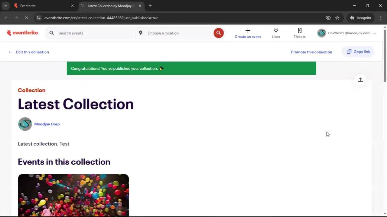 Creating a collection screenshot