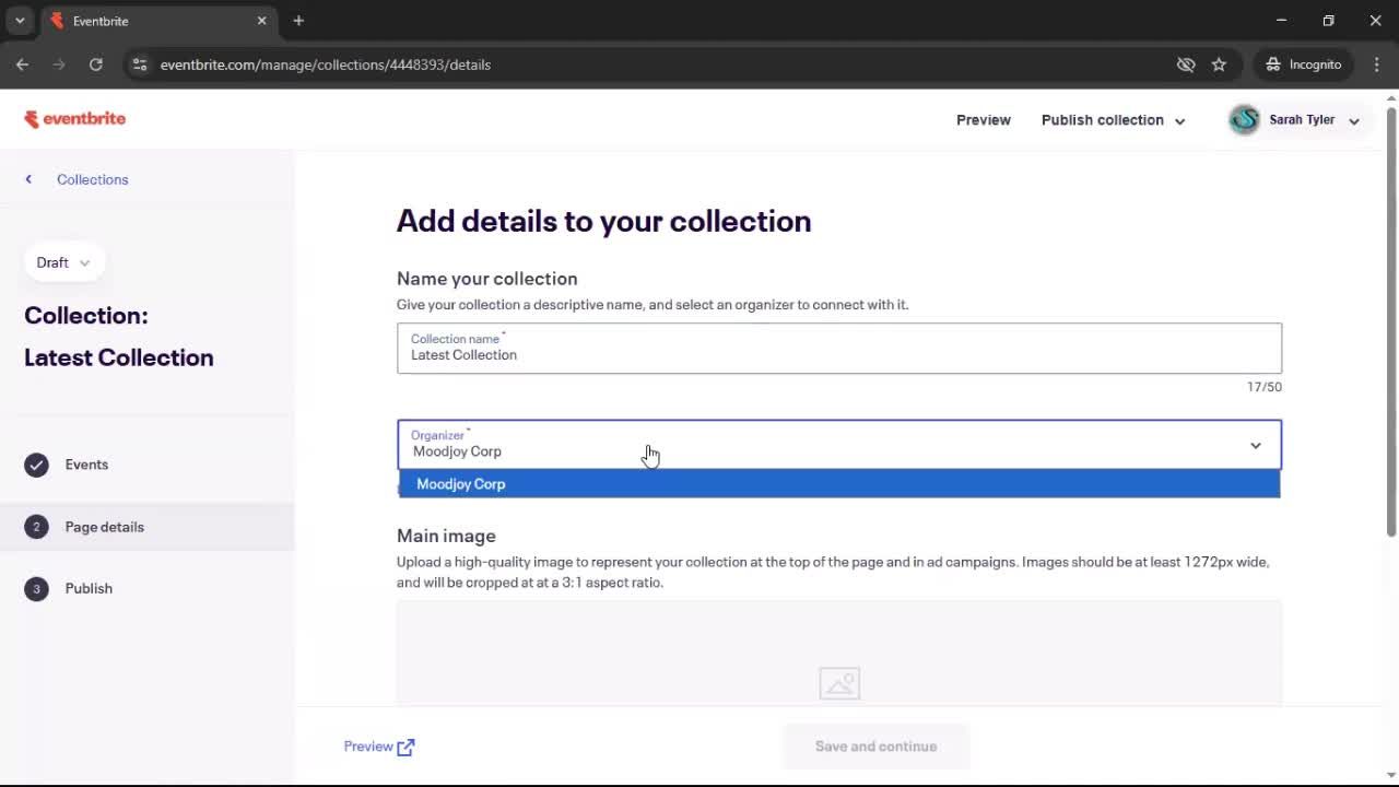 Creating a collection screenshot