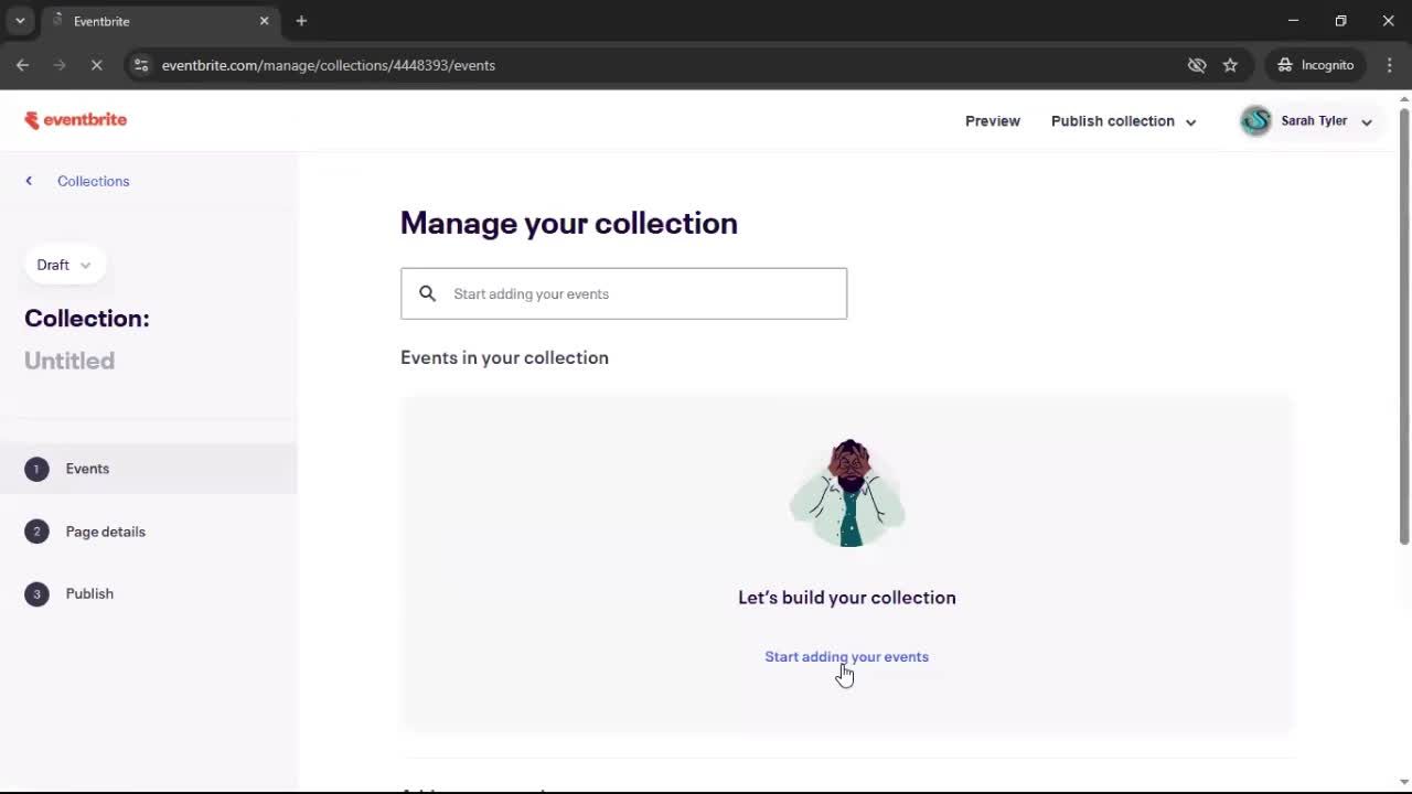 Creating a collection screenshot