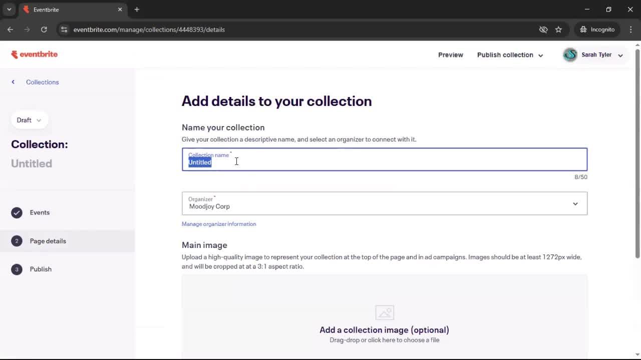Creating a collection screenshot
